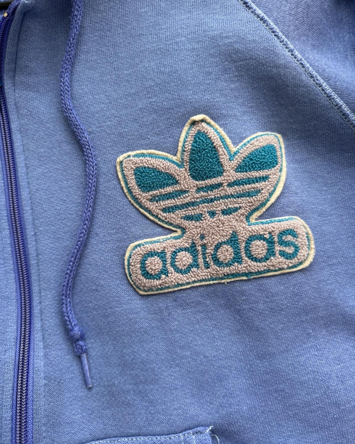 80s Adidas Trefoil Zip-Up (L)