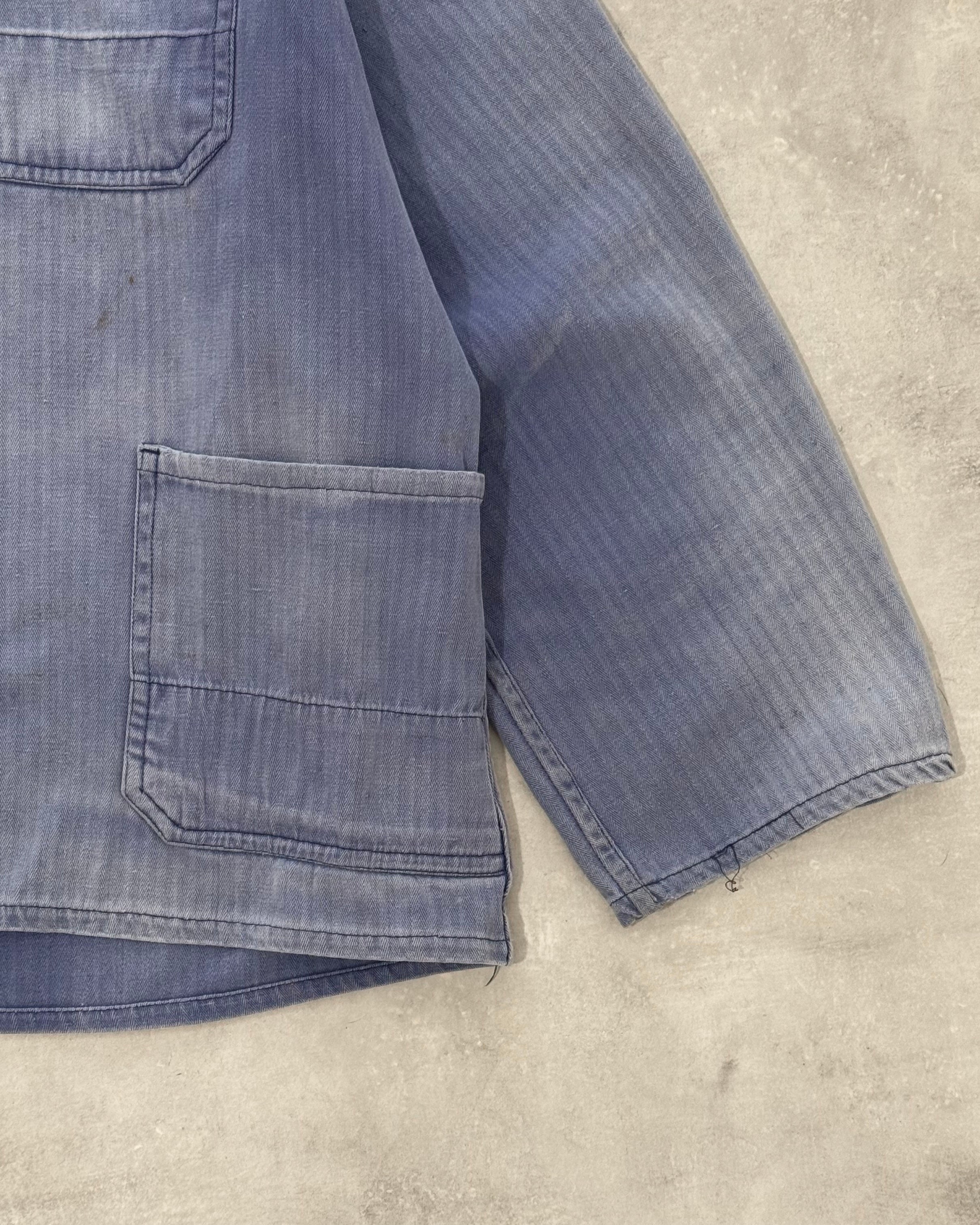 70s Pinstripe French Workwear (M/L)