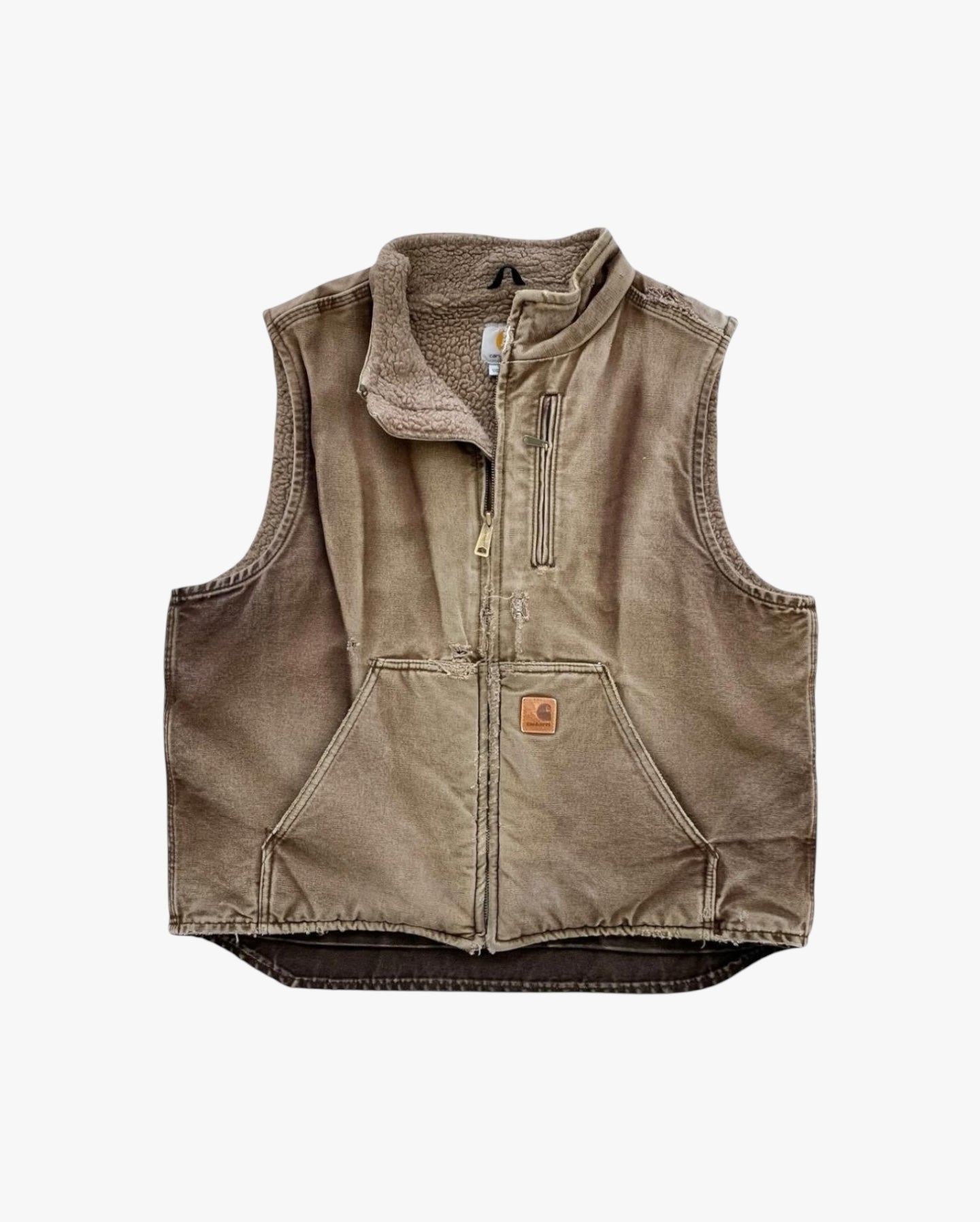 90s Faded Brown Carhartt Vest (L)