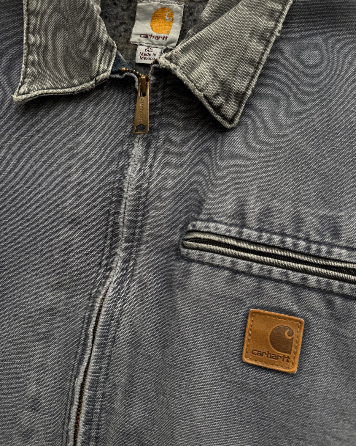 90s Distressed Blue Detroit Carhartt (XL)