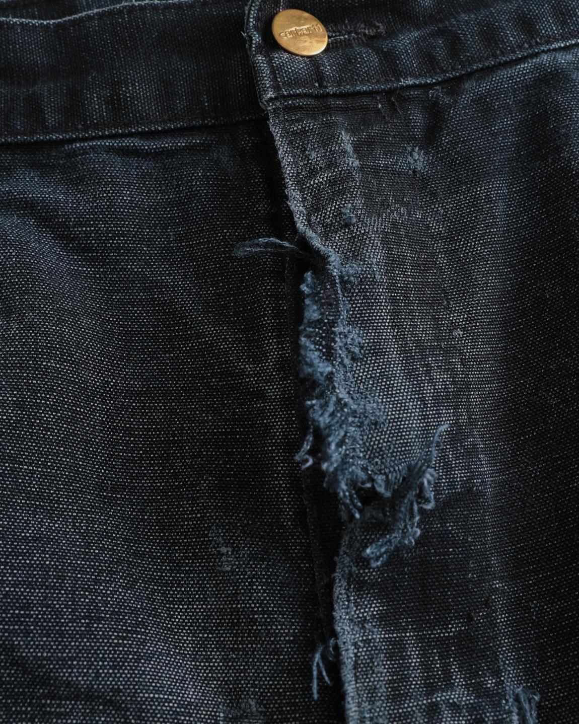 Thrashed Faded Black Carhartt Doubleknees (38")