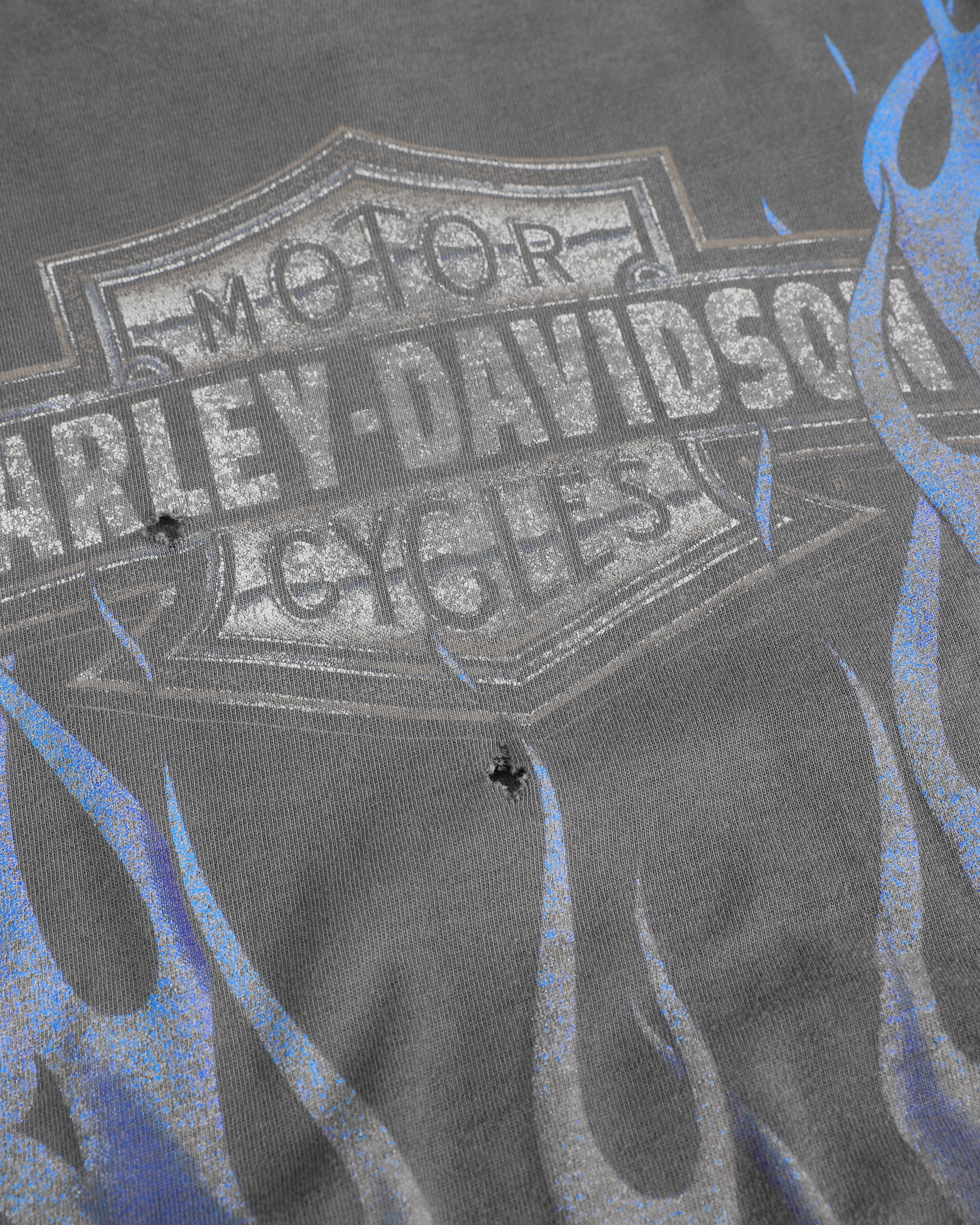 Harley Davidson Twin Blue Flame T-Shirt (L)