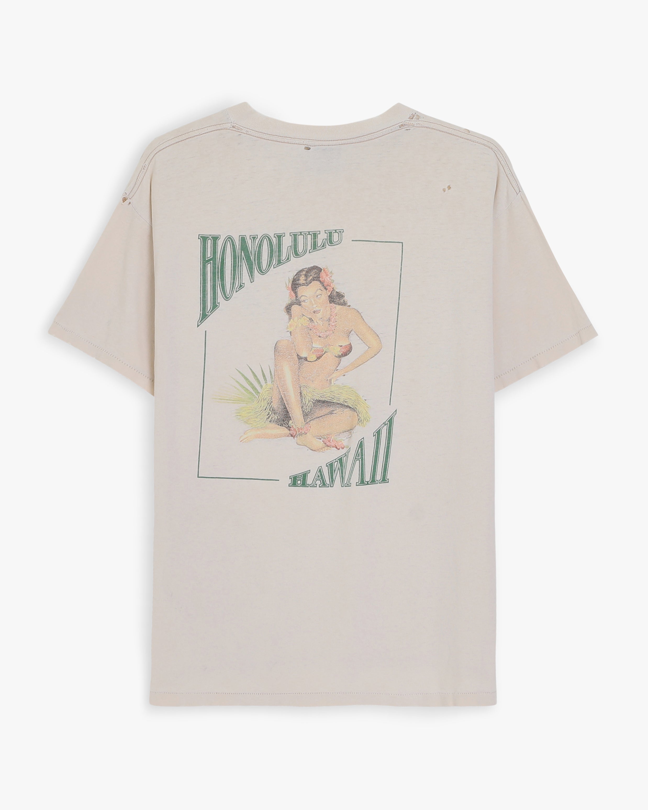 Distressed Hawaiian Aloha Girl T-Shirt (L)