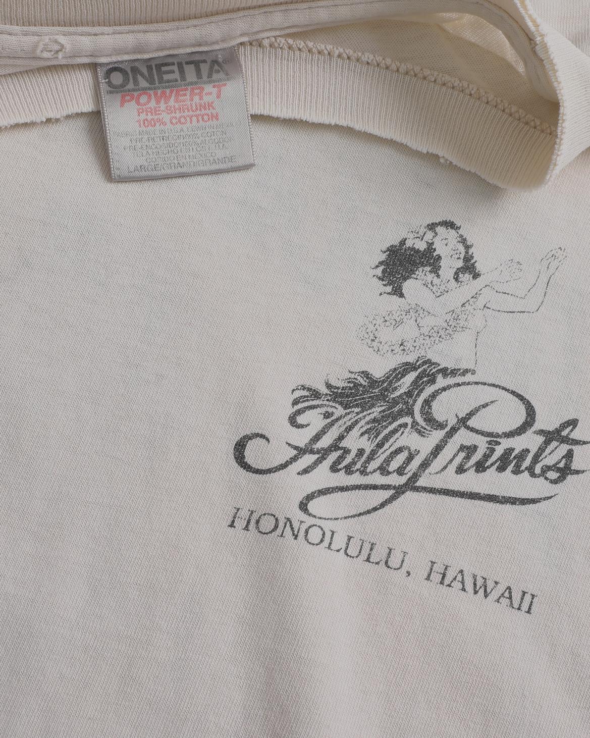 Distressed Hawaiian Aloha Girl T-Shirt (L)