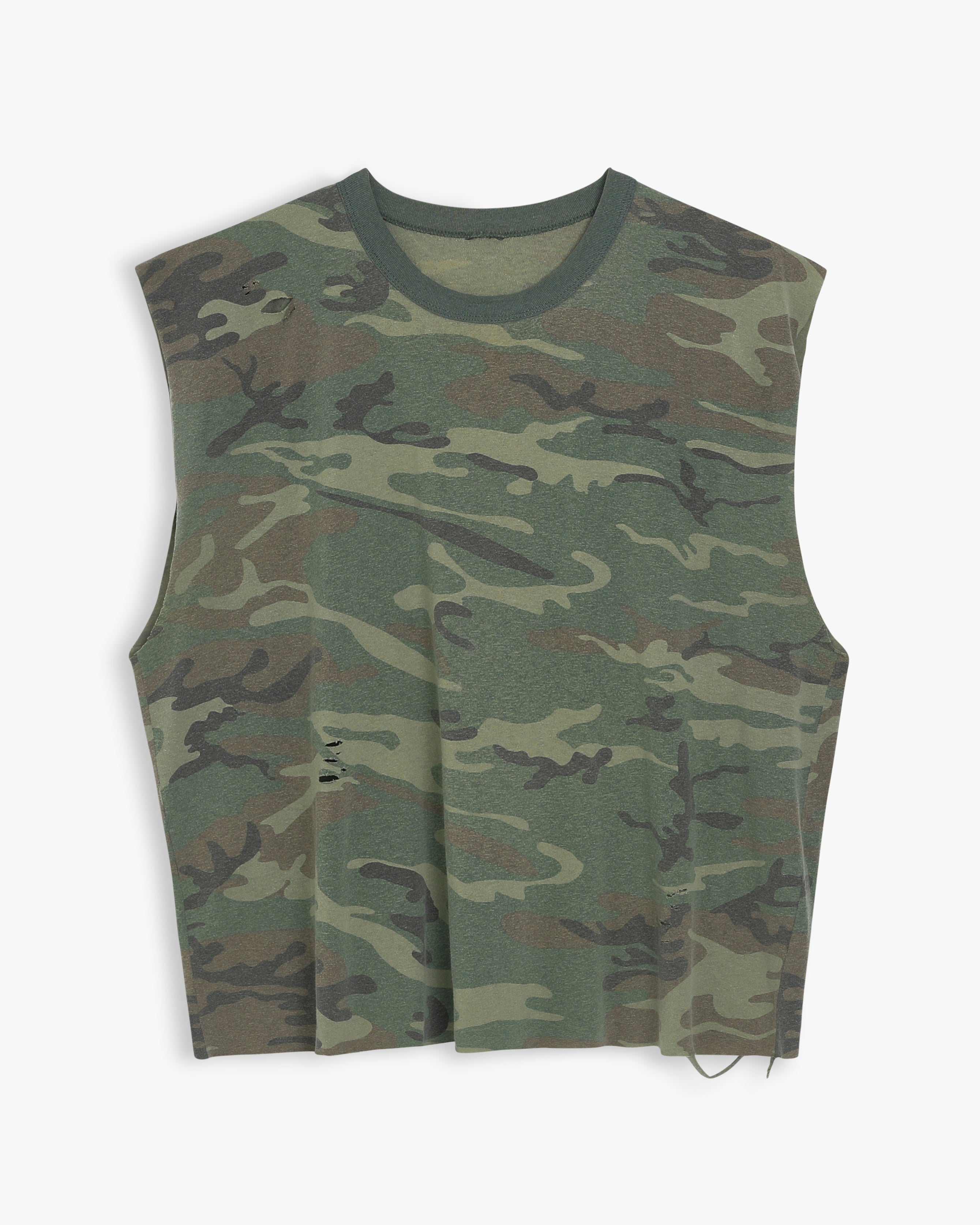 Camo Cut Off Ringer T-Shirt