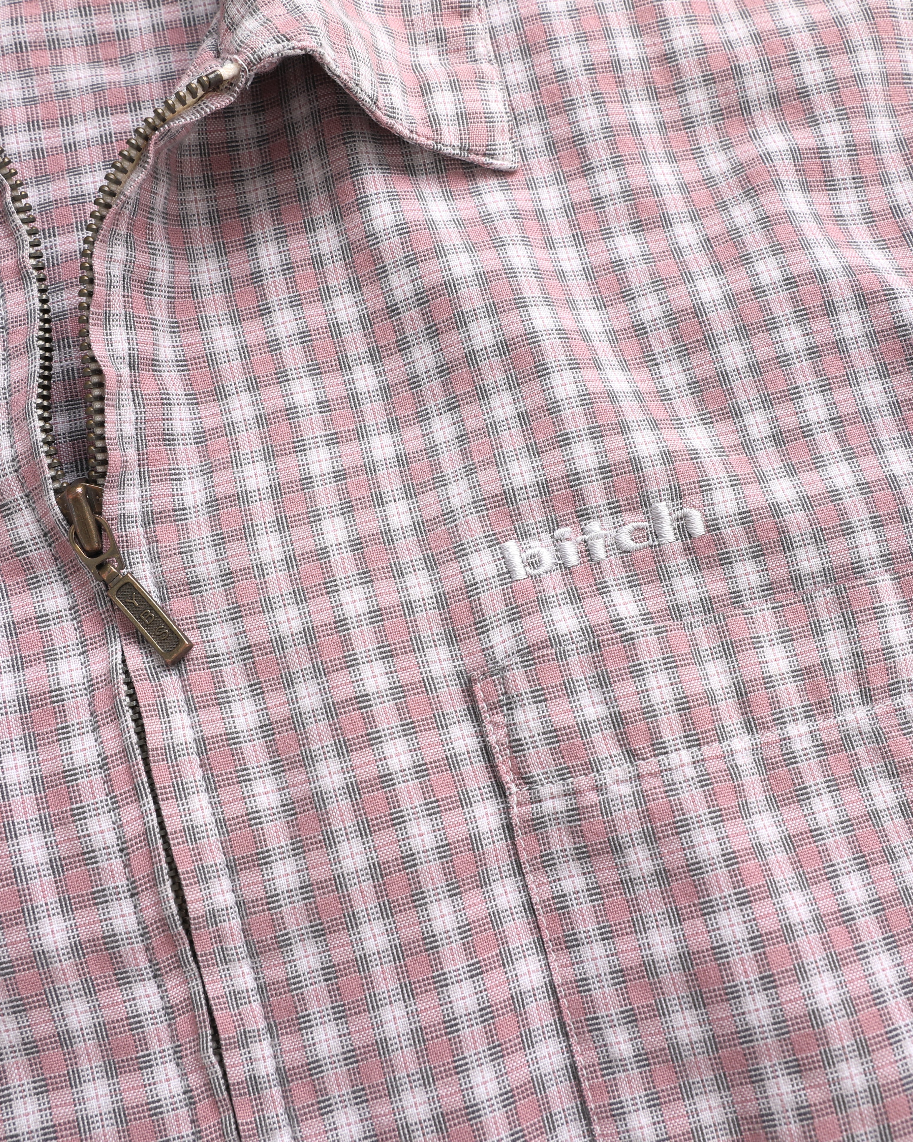 Bitch Skateboards Plaid Zip-Up Shirt (M)