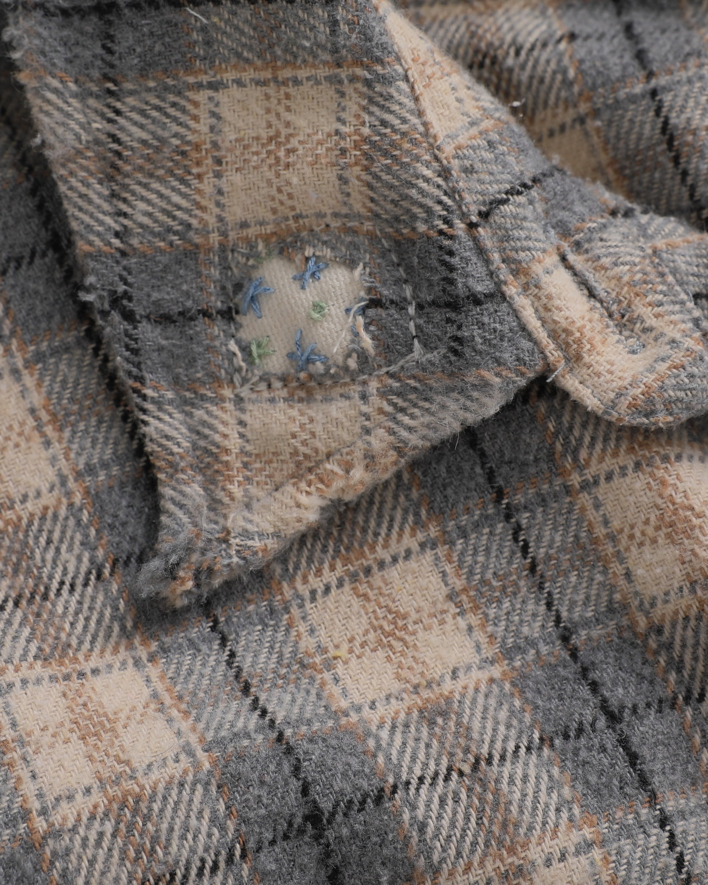 Beige Patchwork Flannel (M)