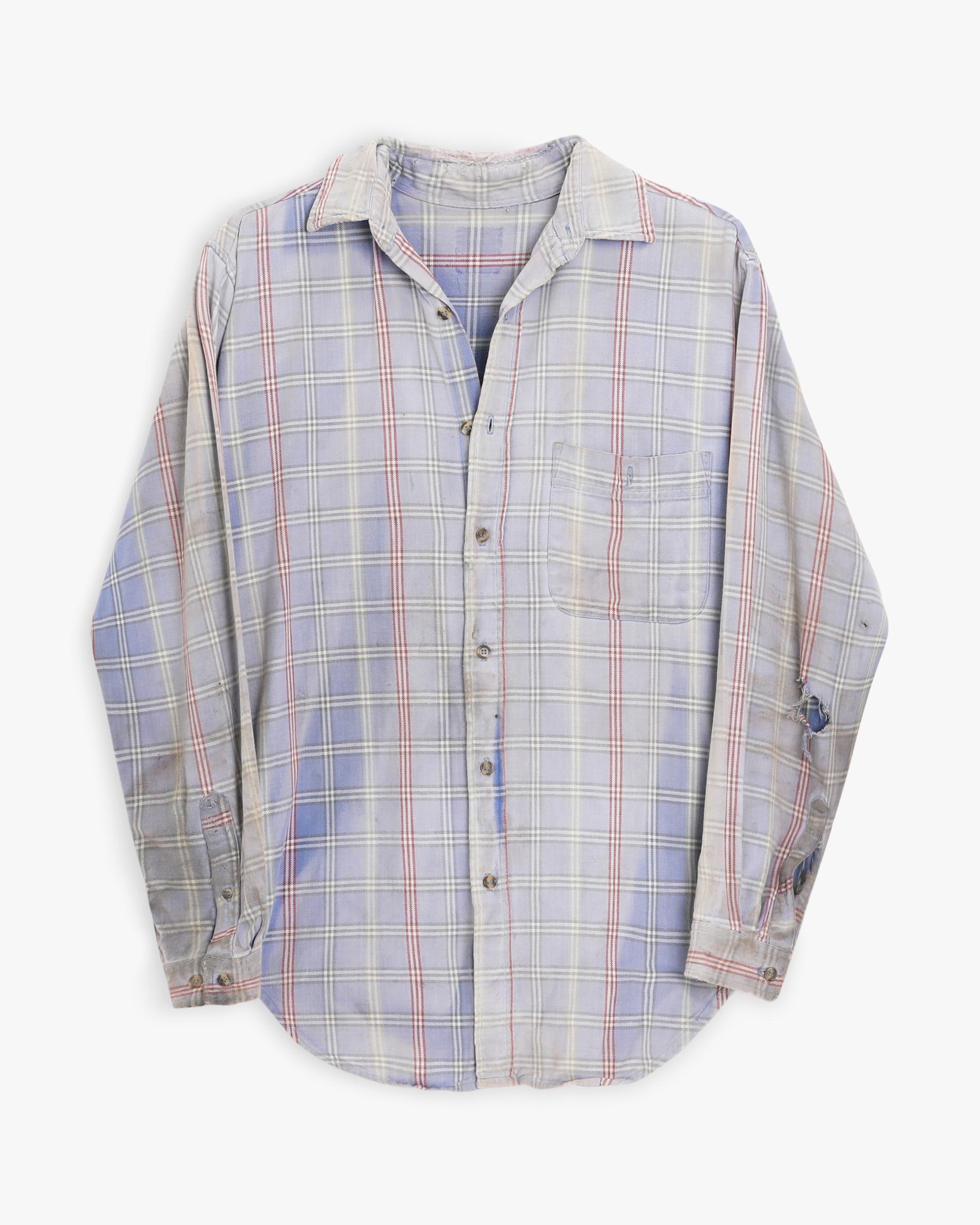 Sun Faded Plaid Flannel (L)