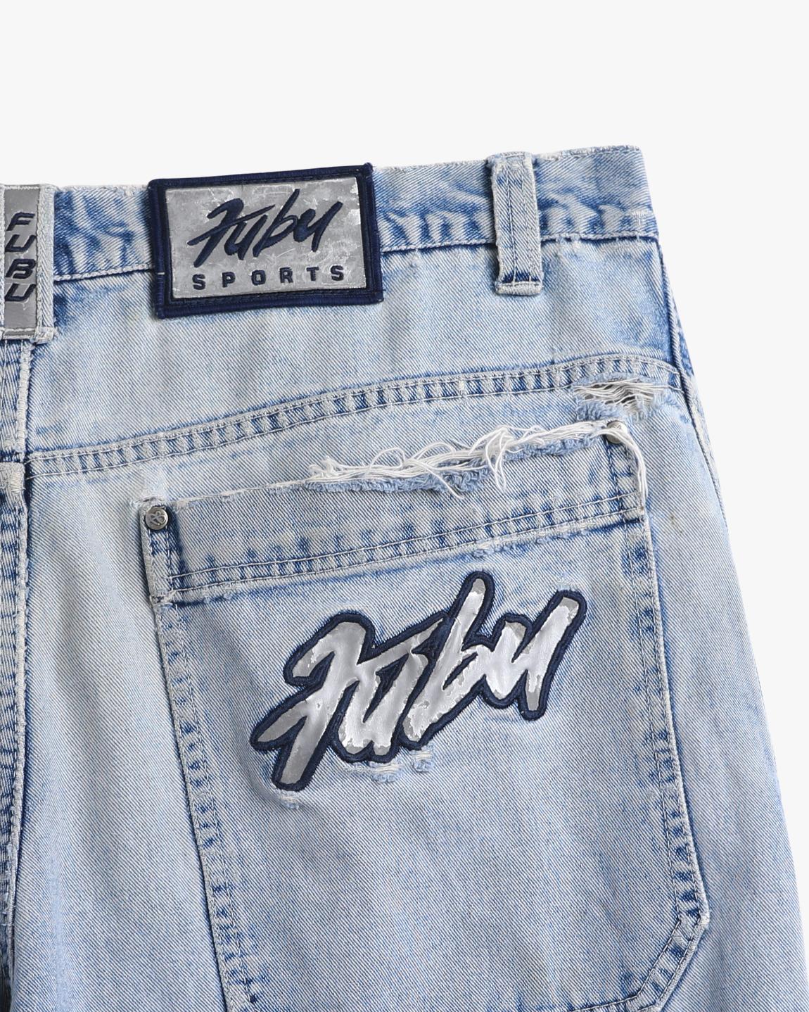 Thrashed FUBU Cutoff Jorts (36")