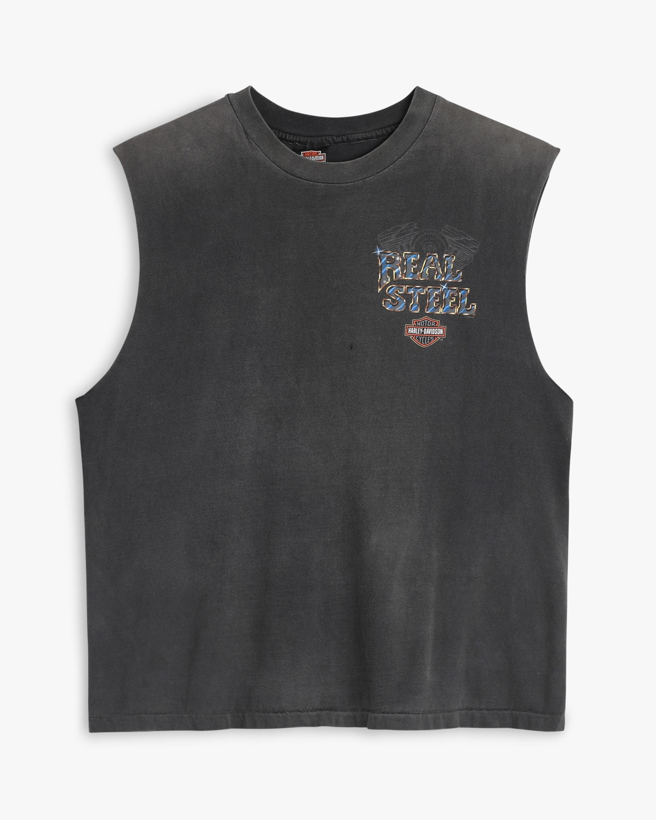 90s Real Steel Harley Davidson Cutoff (L)