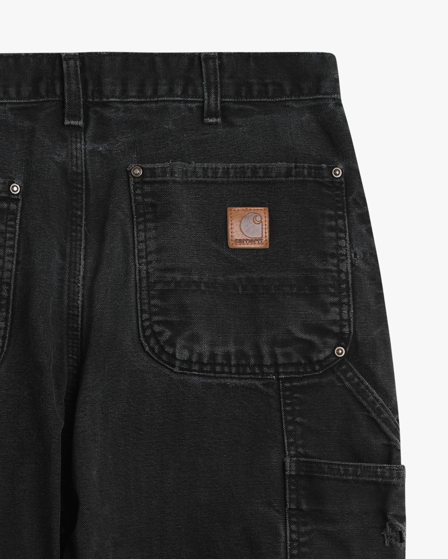 Thrashed Black Carhartt Double Knees (32")