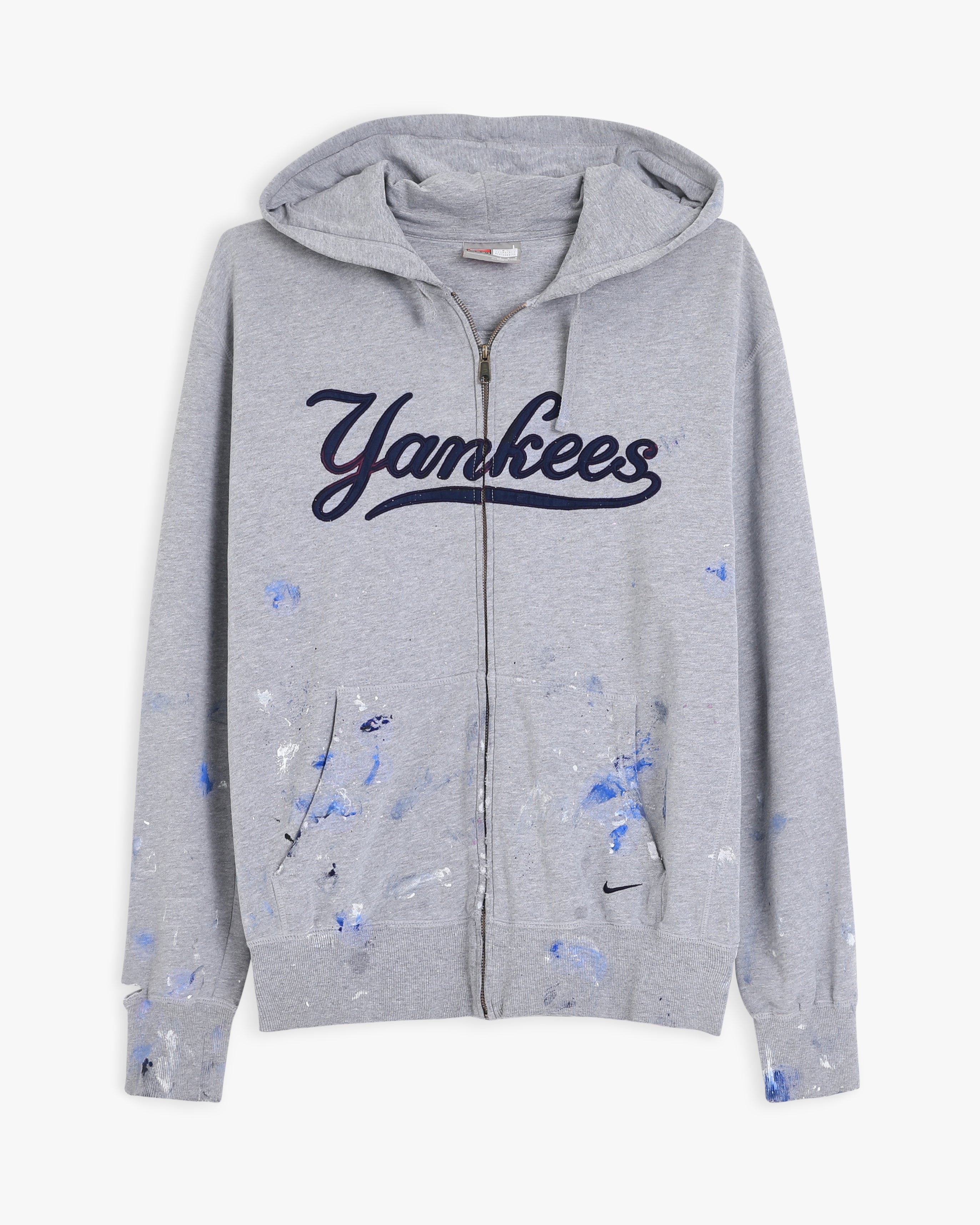 New York Yankees | Nike Paint Splattered Zip-Up Hoodie (L)