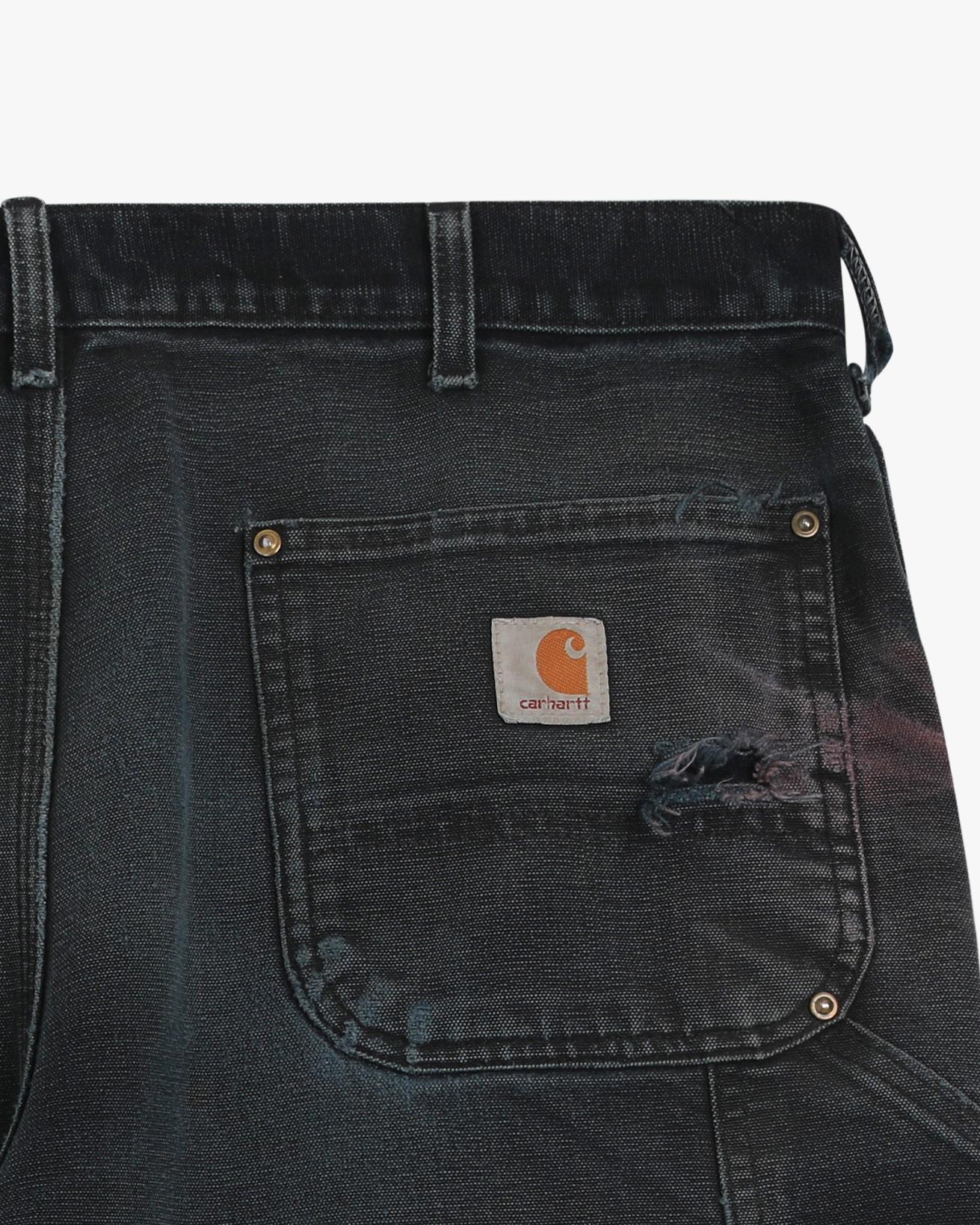 Thrashed Carhartt Black Double Knees (36")