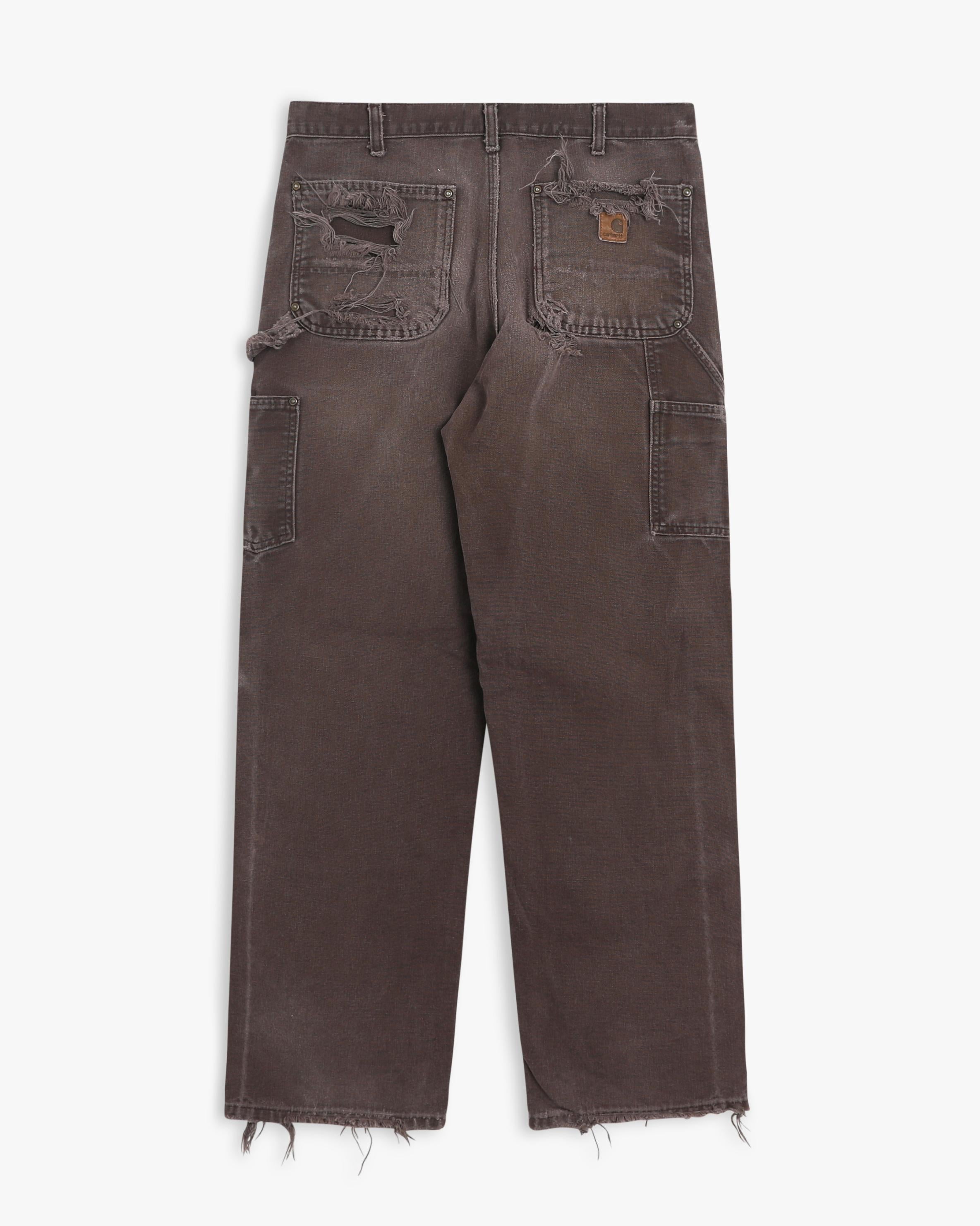 Thrashed Carhartt Brown Double Knees (32")