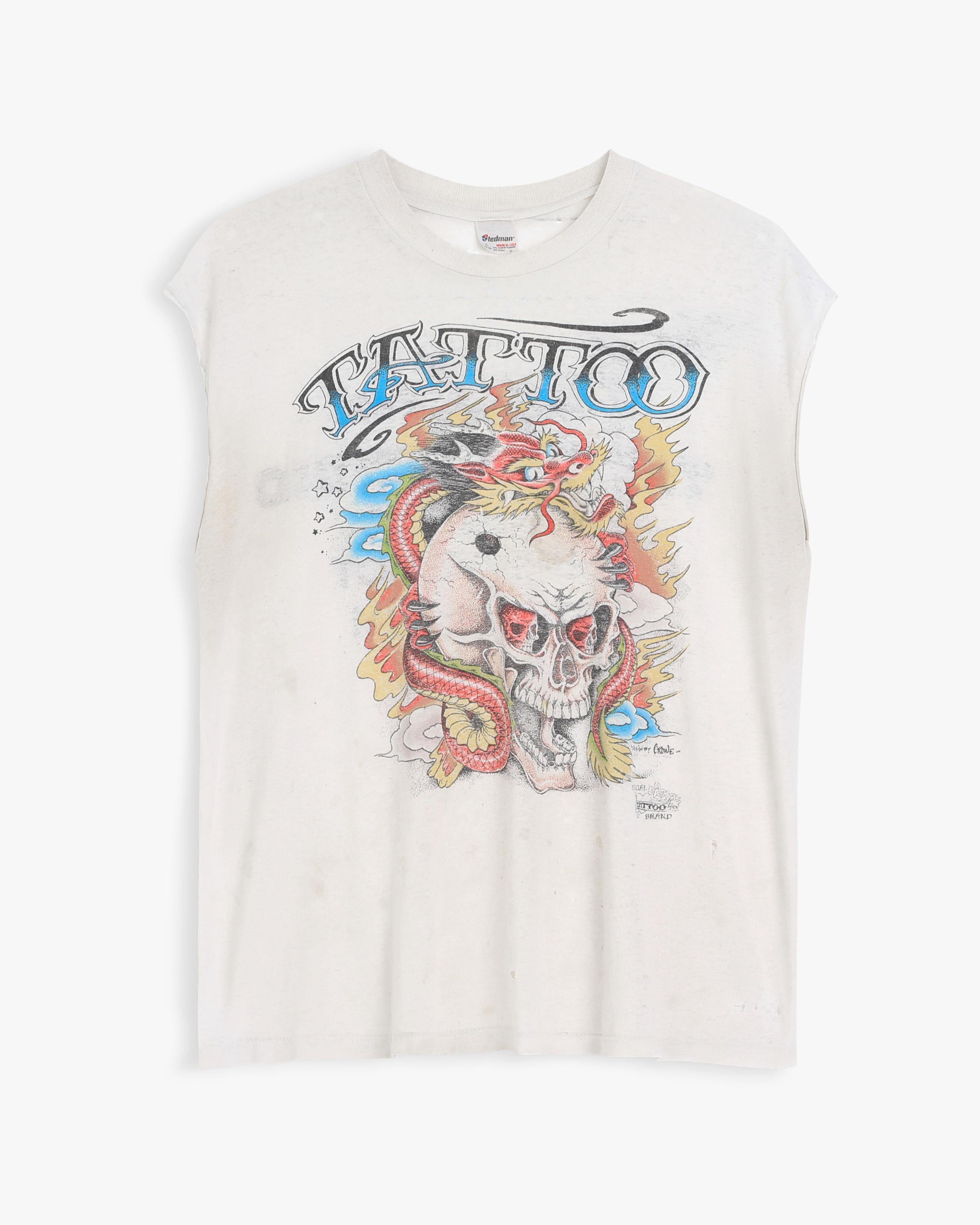 Thrashed Official Tattoo Brand Cut-Off T-Shirt (XL)