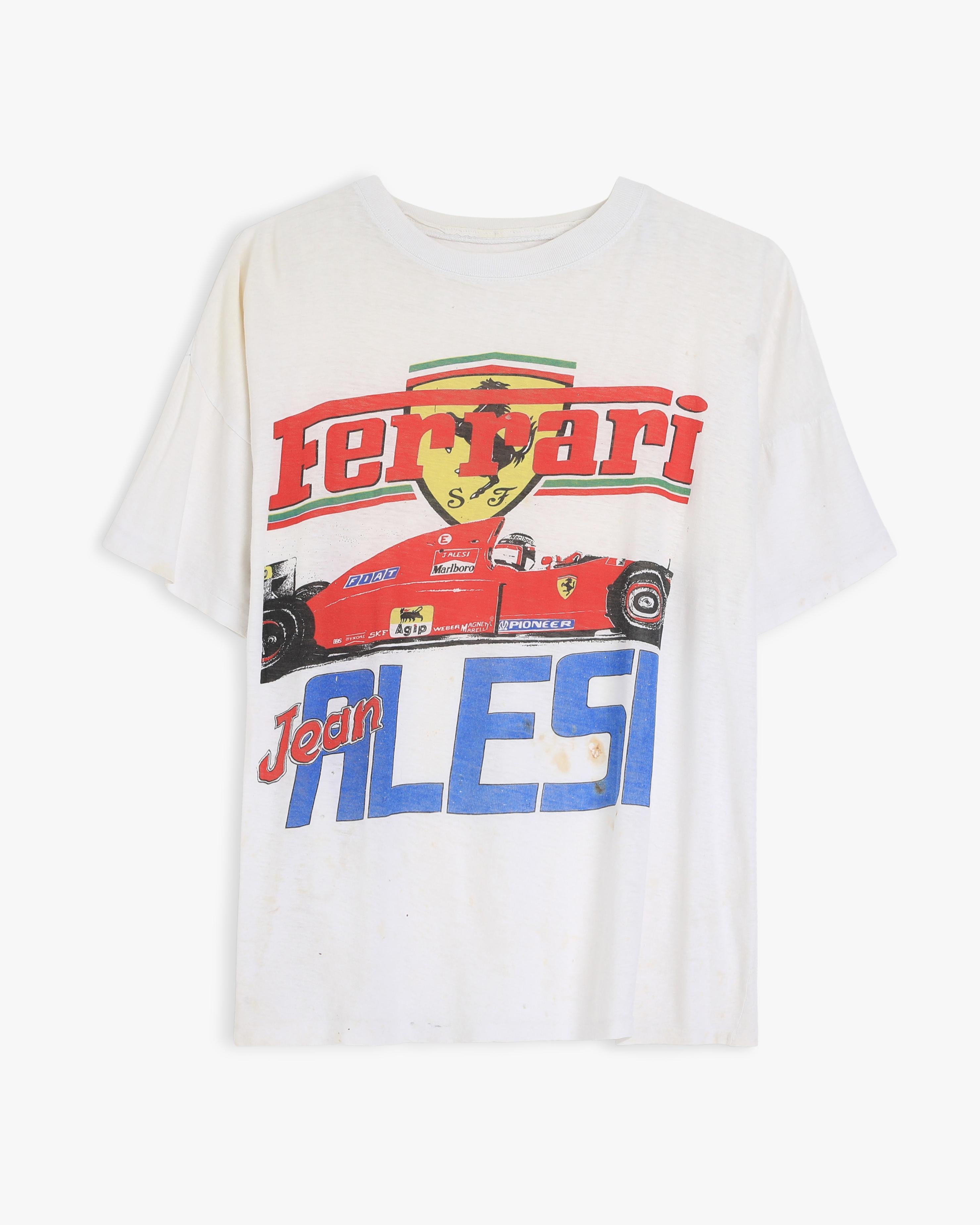 Thrashed Ferrari Formula One Jean Alesi T-Shirt (L)
