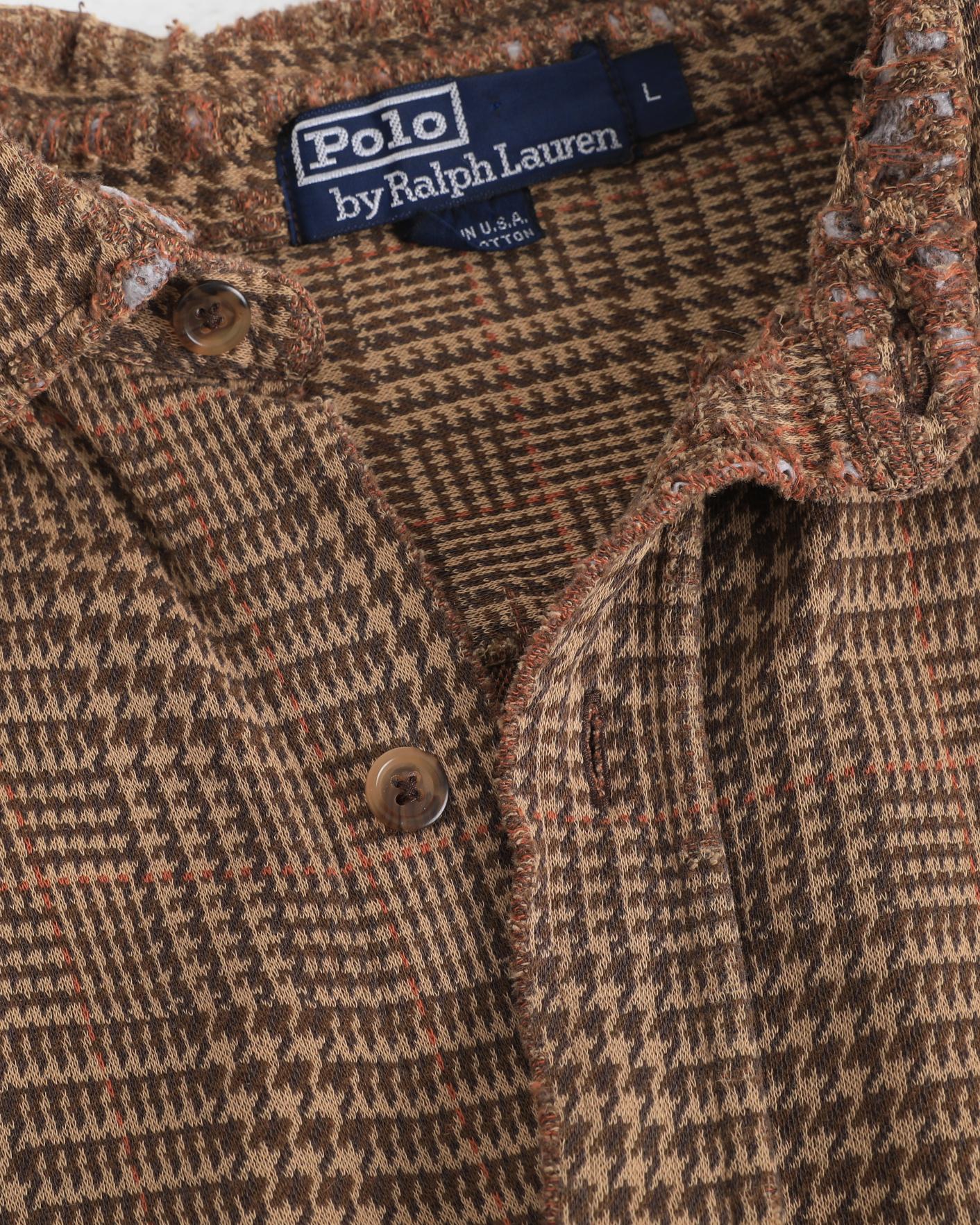 Distressed Polo Ralph Lauren Plaid Flannel (L)