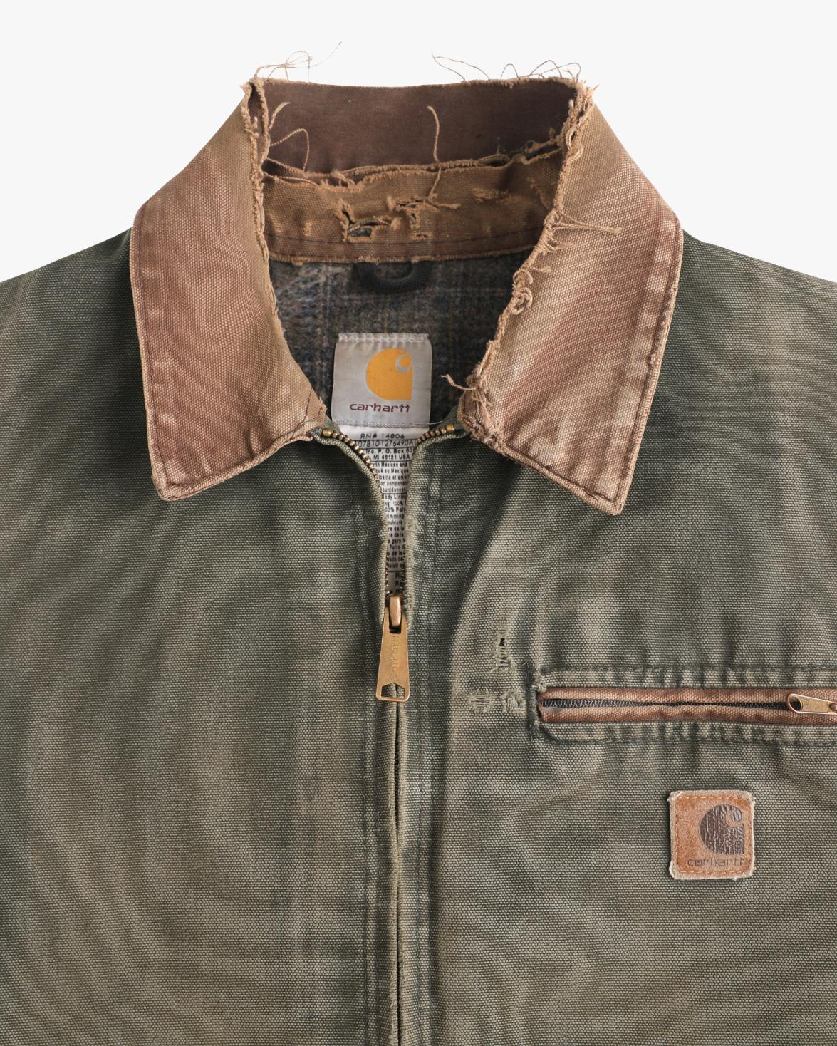 Thrashed Moss Green Carhartt Detroit Jacket (L)