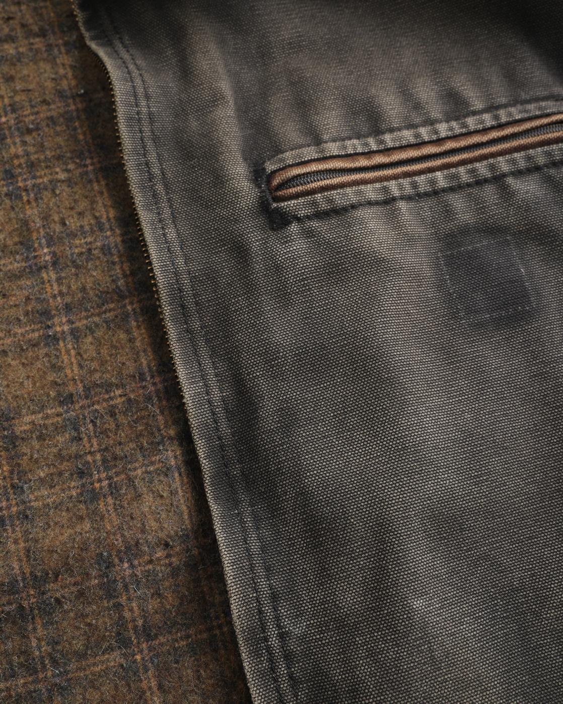 Thrashed Ghost Logo Black Carhartt Detroit Jacket (XL)