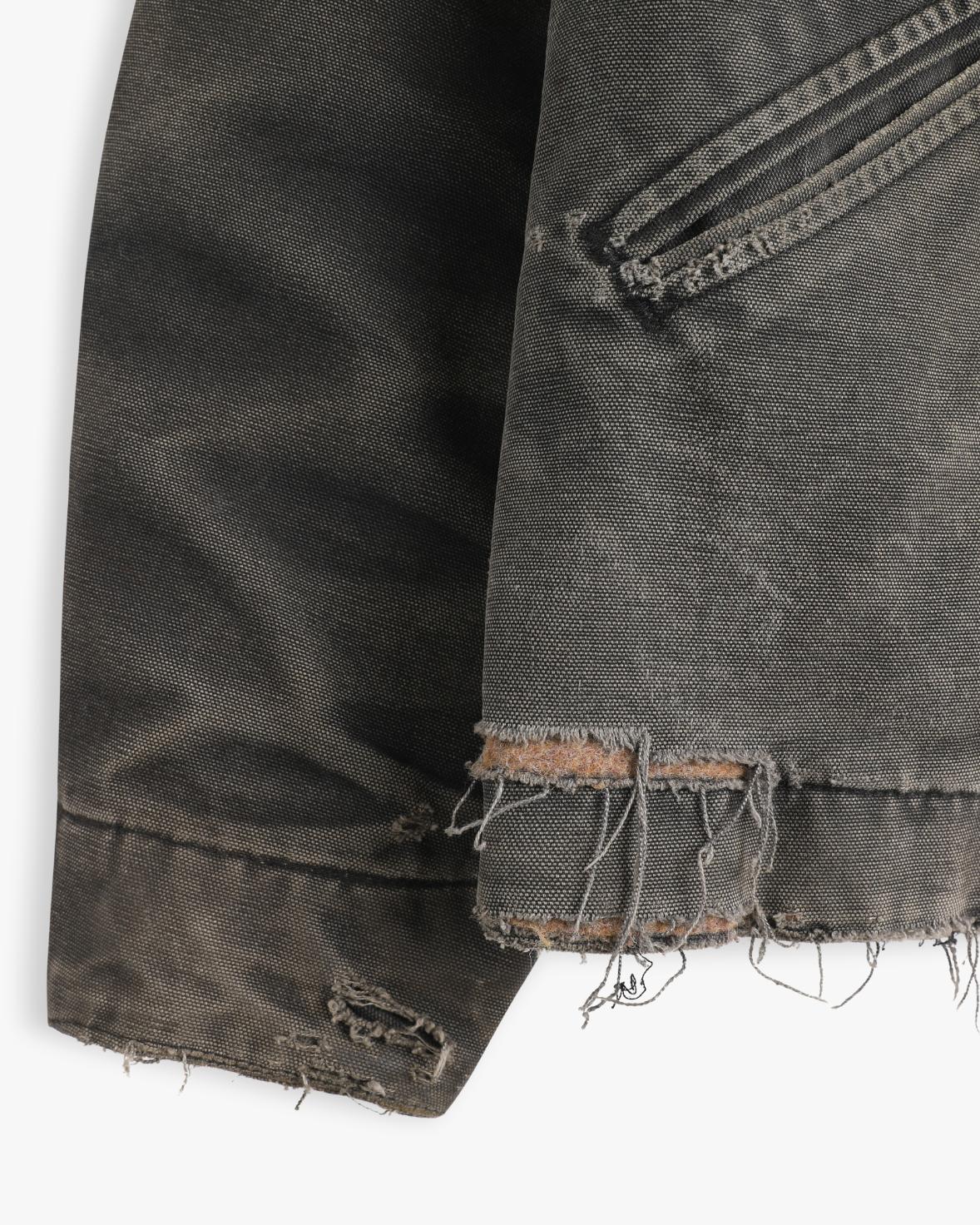 Thrashed Ghost Logo Black Carhartt Detroit Jacket (XL)