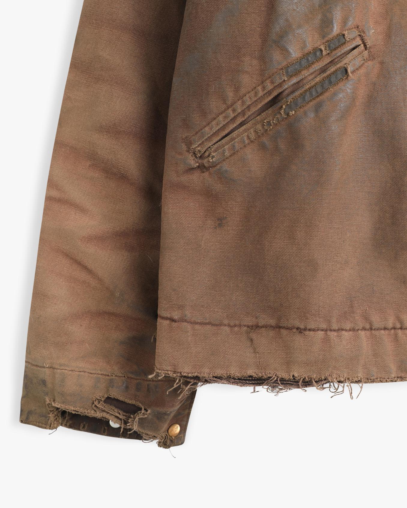 Thrashed Dark Brown Carhartt Detroit Jacket (L)