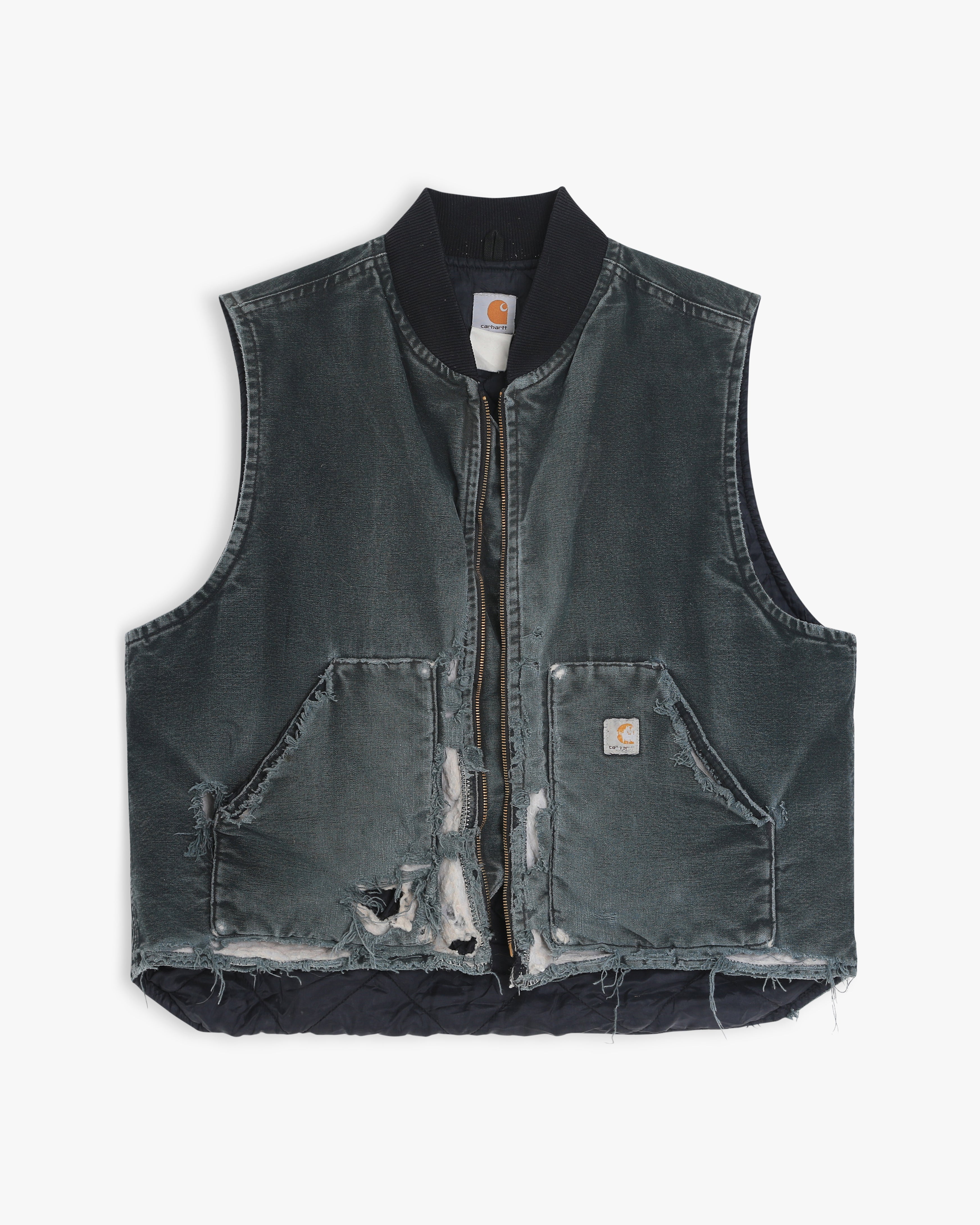 Thrashed Black Carhartt Vest (L)