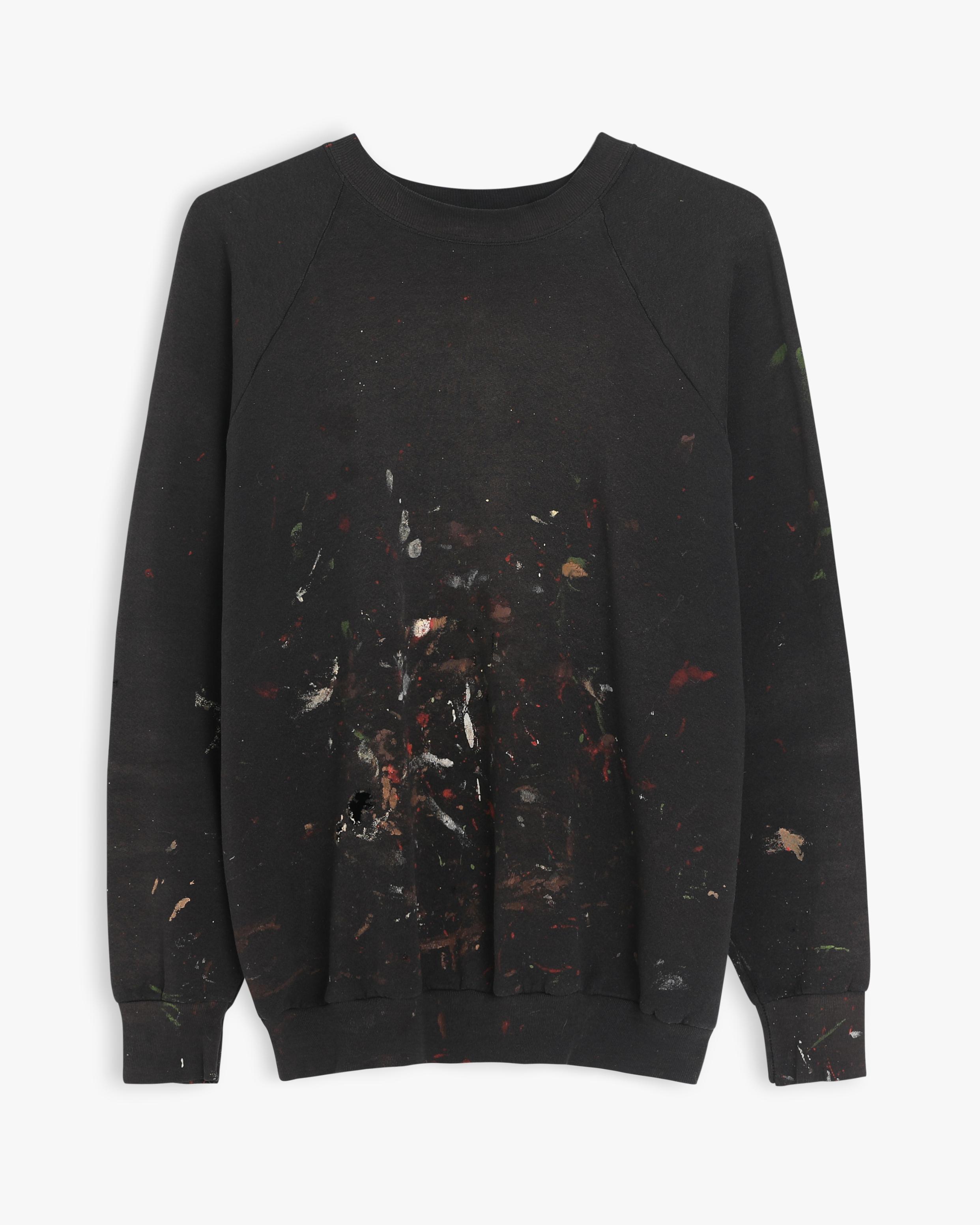 Paint Splattered Black Sweatshirt (XL)