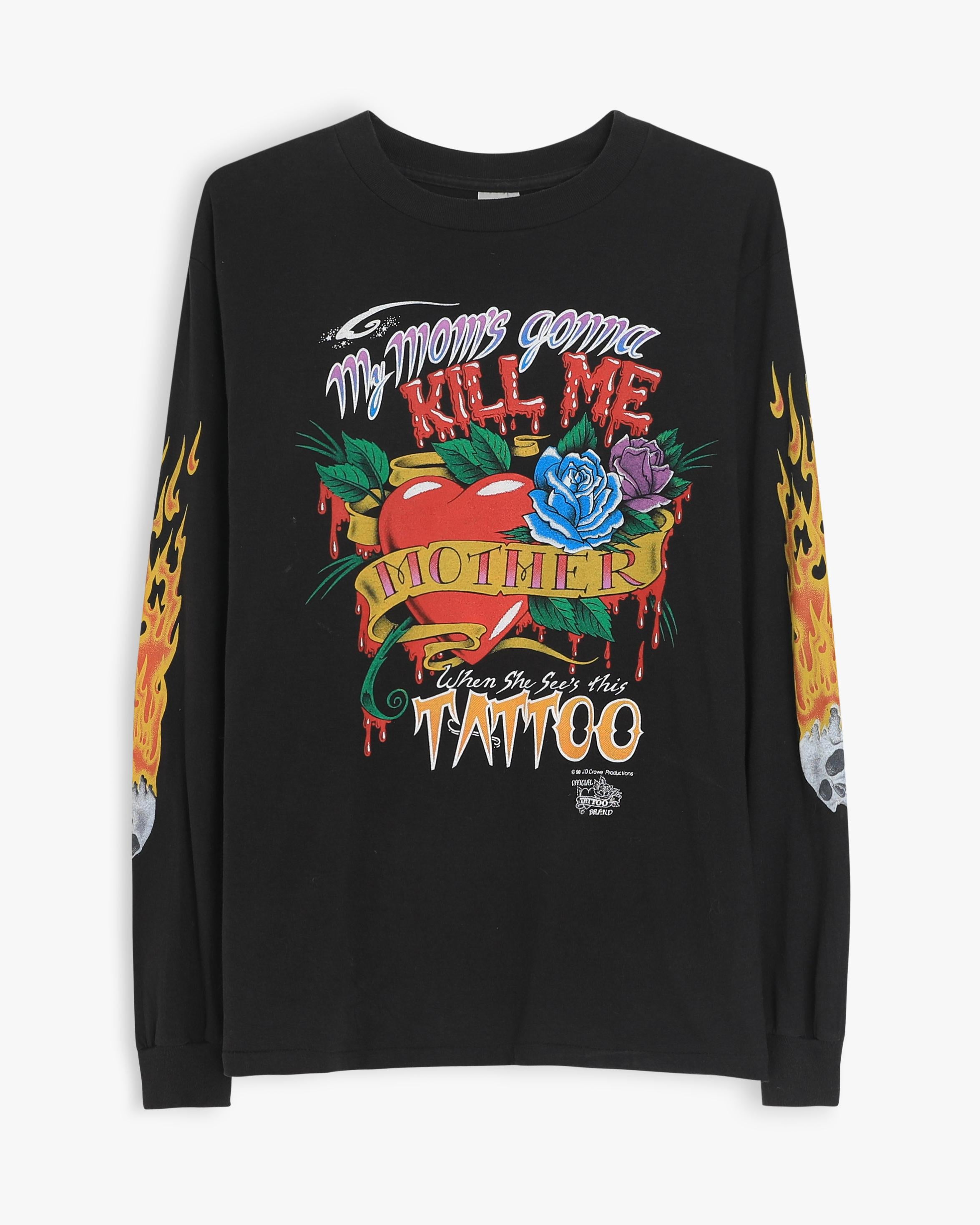 My Moms Gonna Kill Me Tattoo Longsleeve T-Shirt (L)