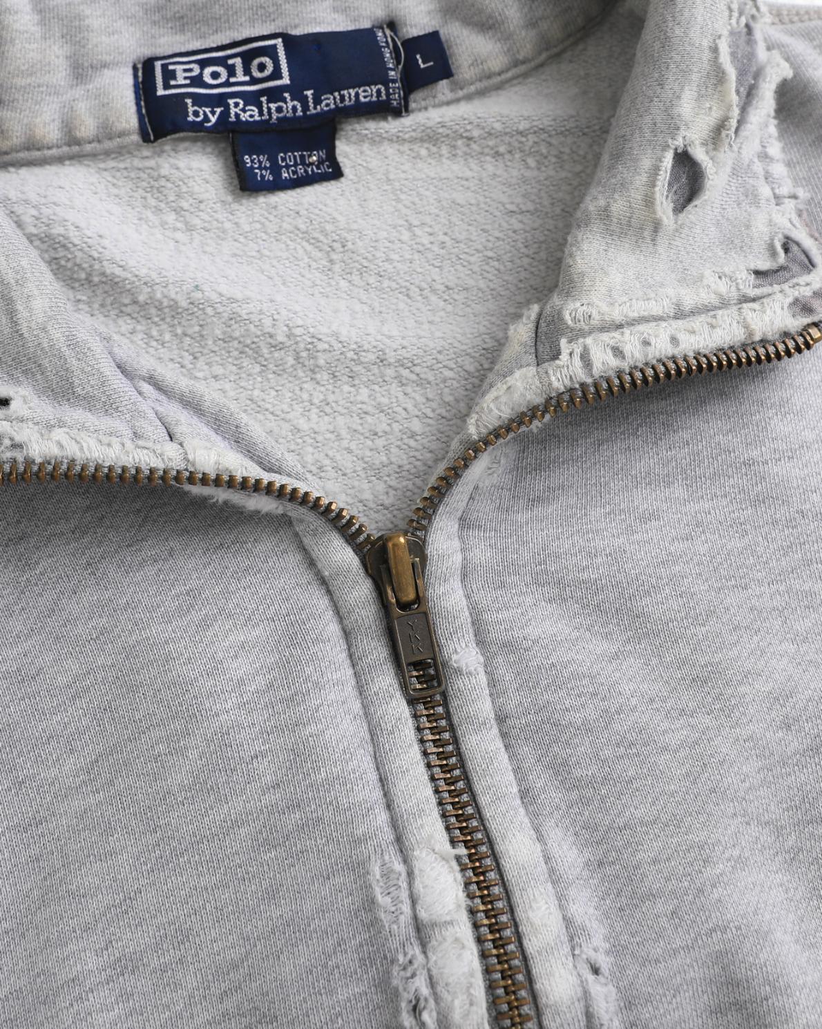 Thrashed Polo Ralph Lauren USA 1/4 Zip Sweatshirt (L/XL)