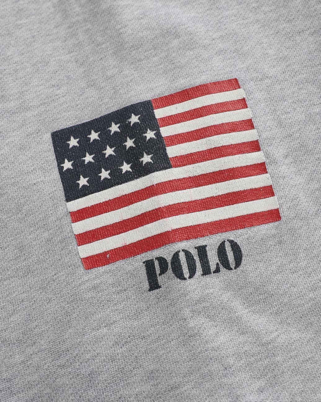 Thrashed Polo Ralph Lauren USA 1/4 Zip Sweatshirt (L/XL)