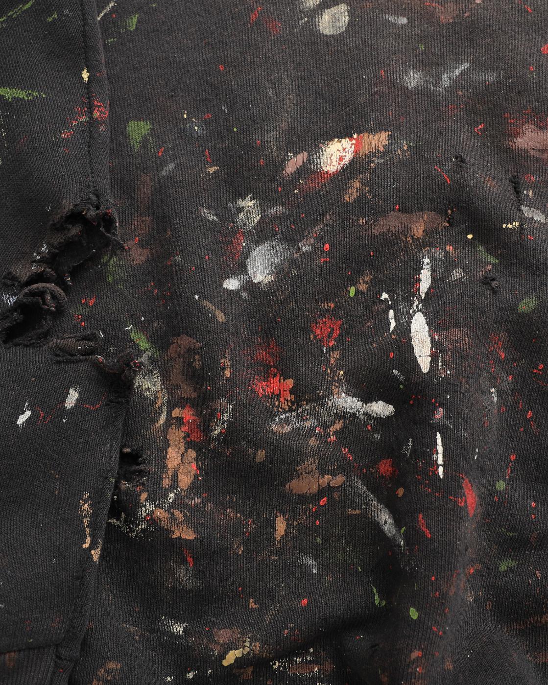 Paint Splattered Black Sweatshirt (XL)