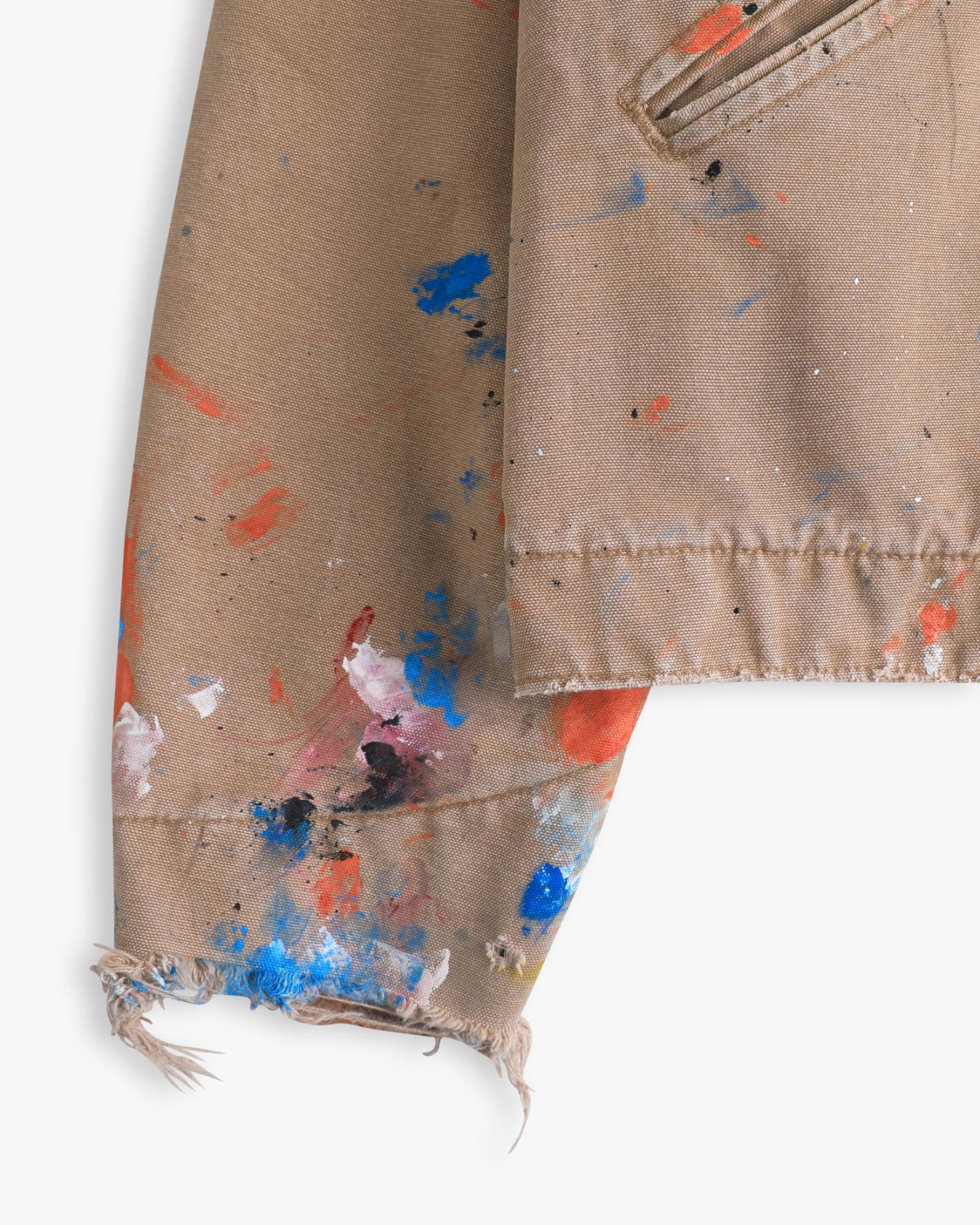Paint Splattered Tan Carhartt Detroit Jacket (XXL)