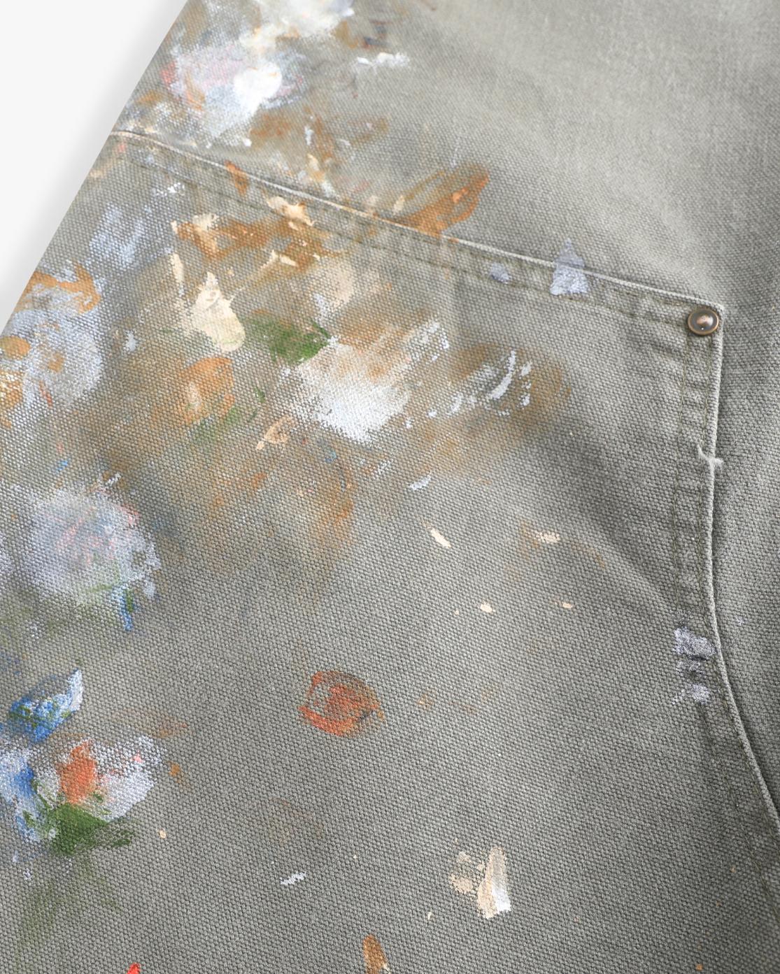 Paint Splattered Green Carhartt Doubleknees (36")