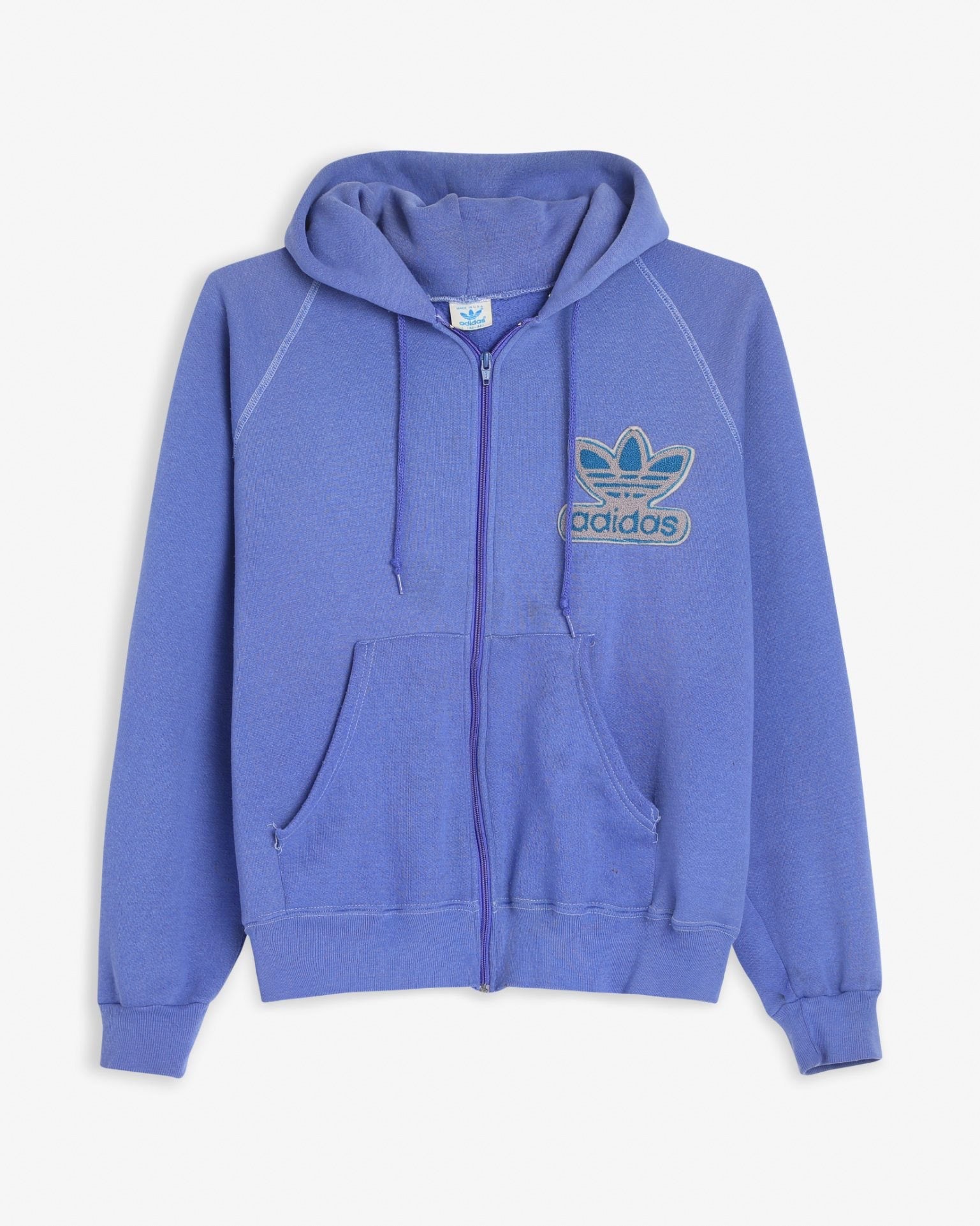 80s Adidas Trefoil Zip-Up (L)