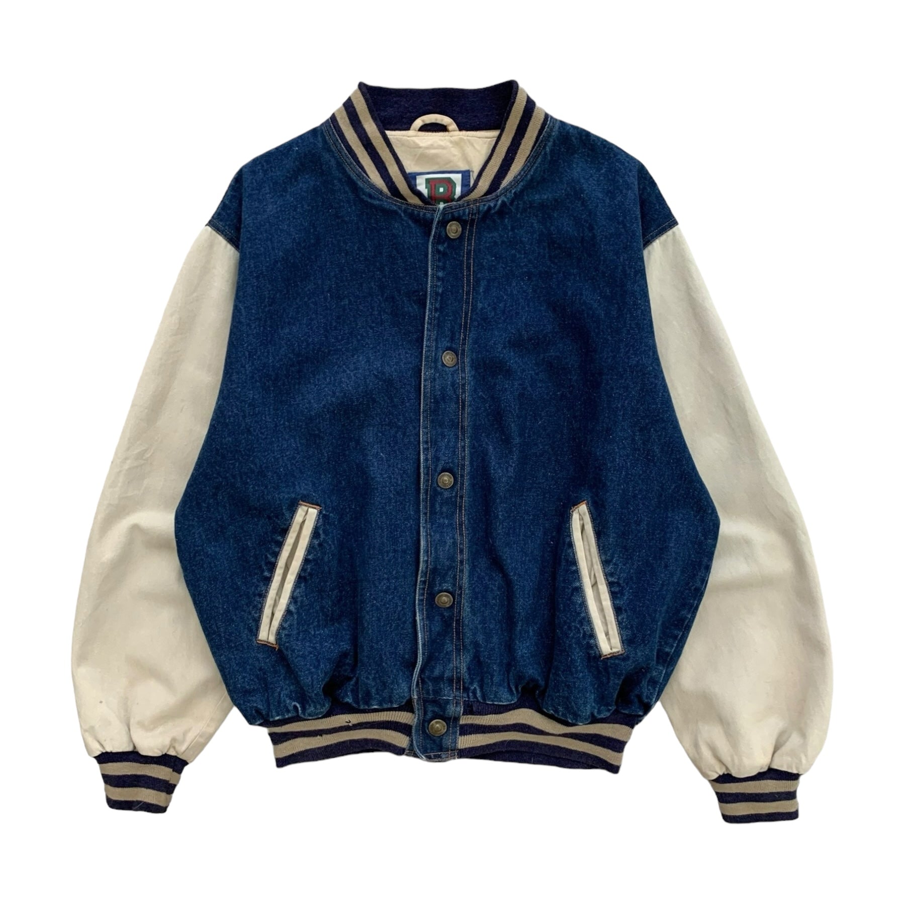 90s Denim Varsity (L)