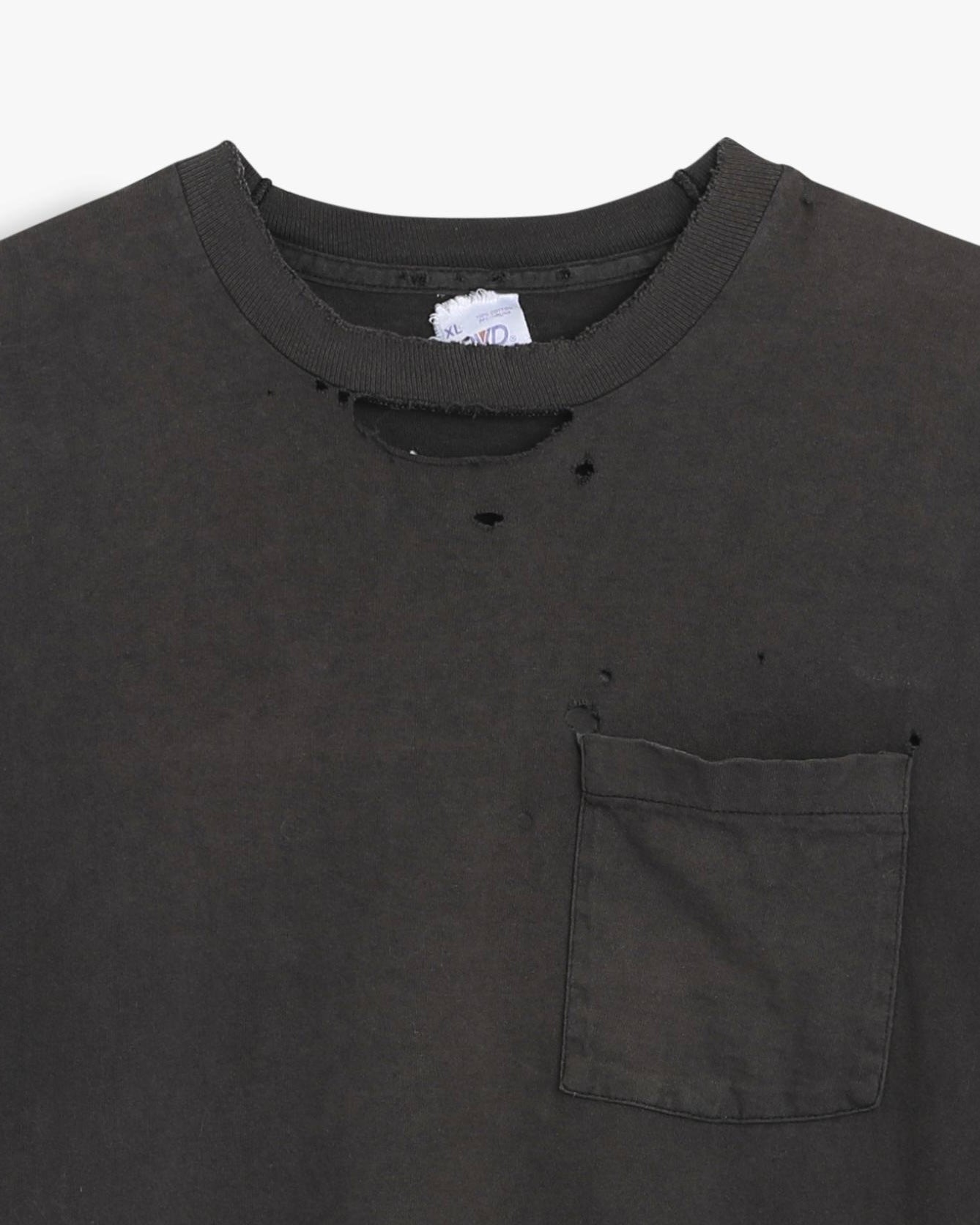 90s Thrashed Black Pocket Tee (XL)