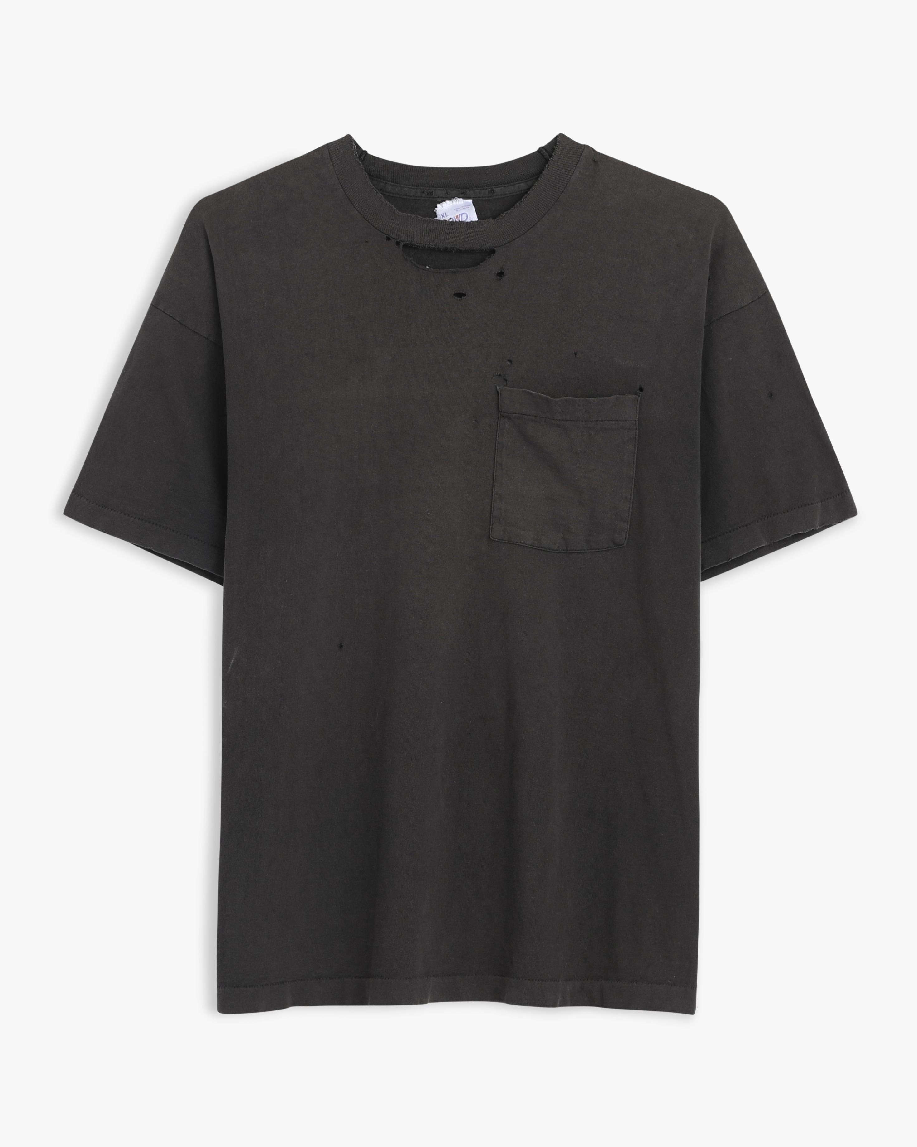 90s Thrashed Black Pocket Tee (XL)