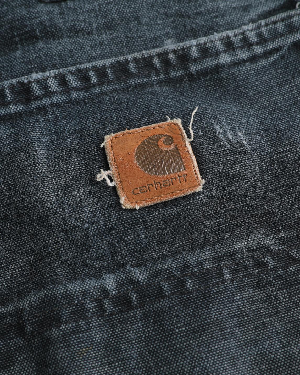 Paint Splattered Thrashed Black Carhartt (35")