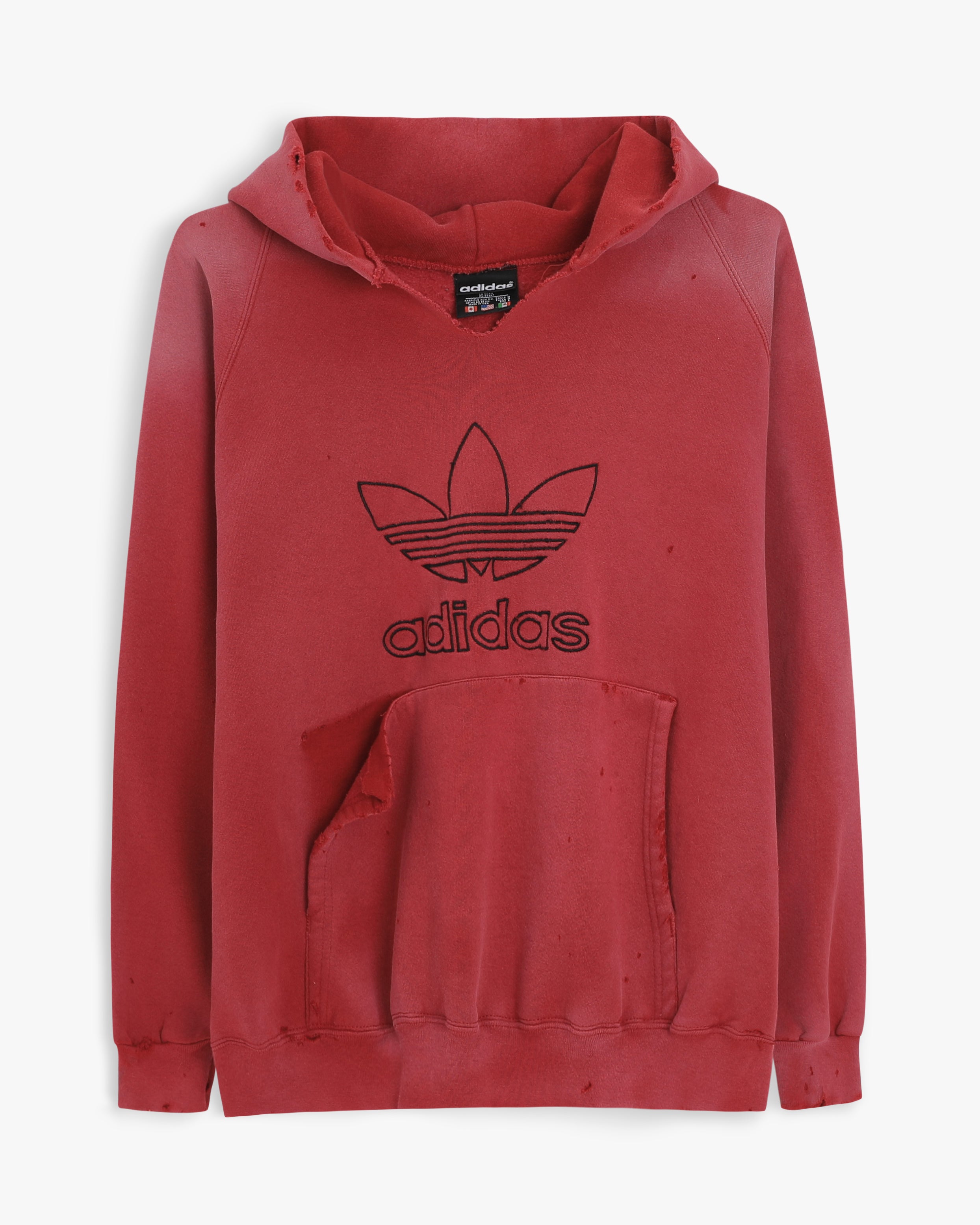 Thrashed Adidas Trefoil Hoodie