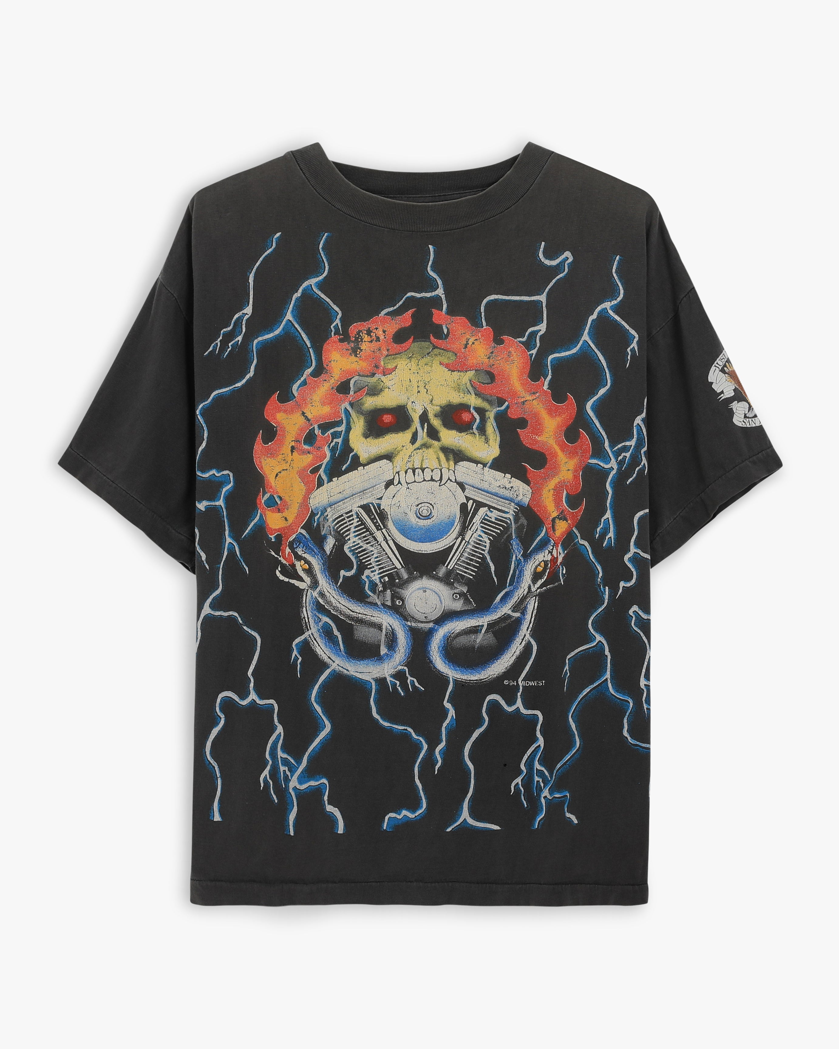 Flaming Skull T-Shirt (XL)