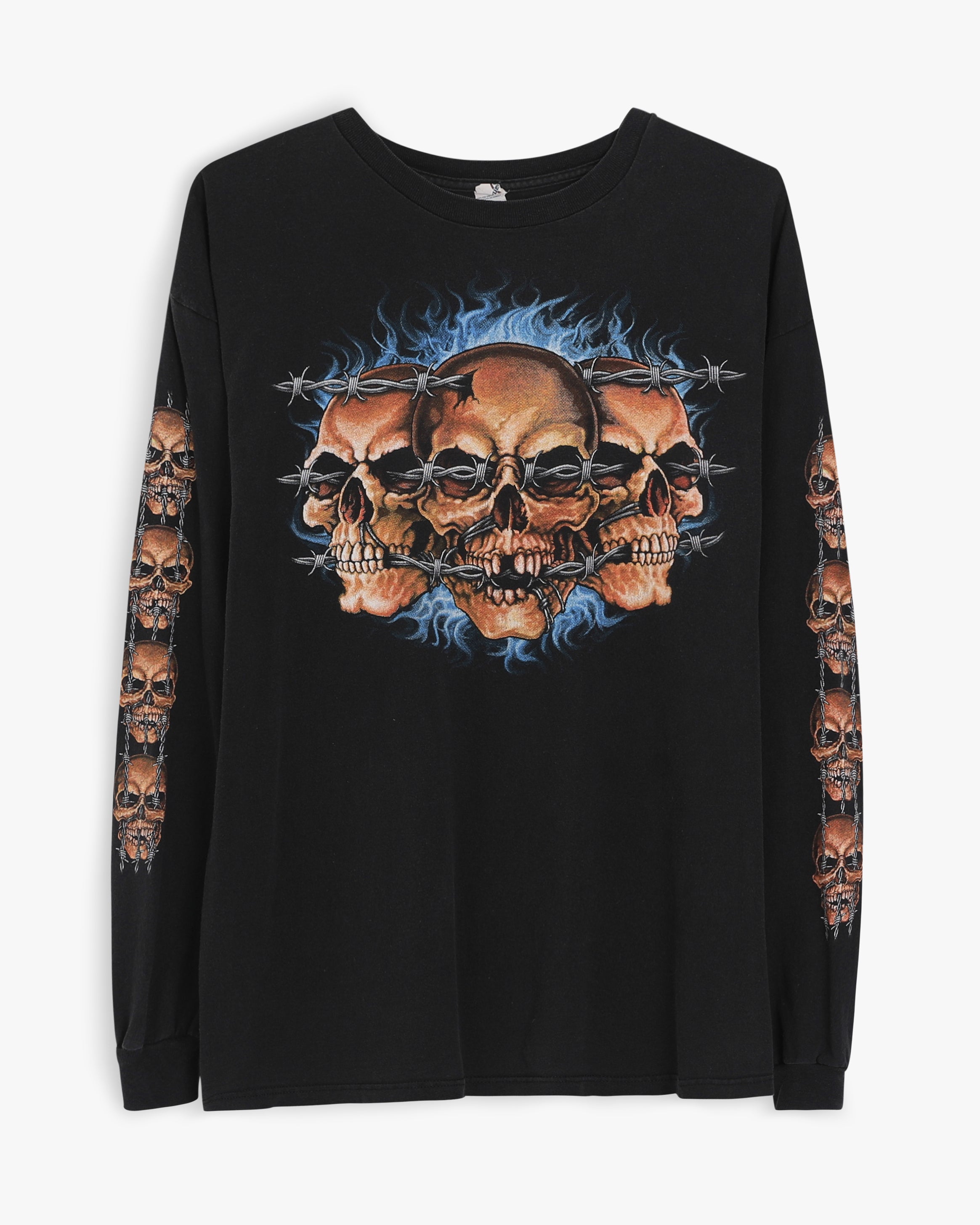Barbed Wire Skull Longsleeve (XL)
