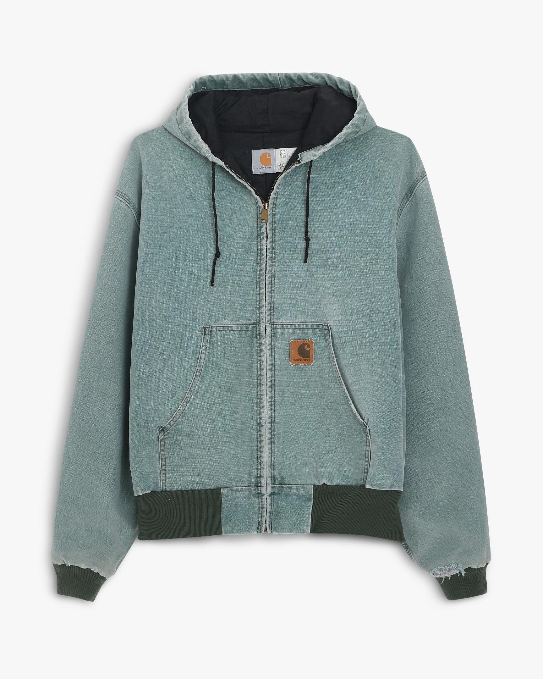 Faded Teal Carhartt Active Hooded Jacket (XL)