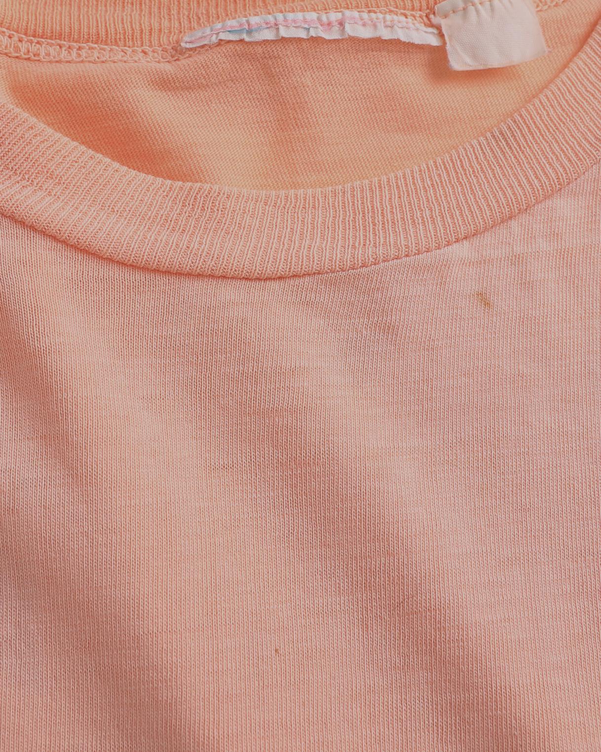 Distressed Peach Pocket T-Shirt (M)