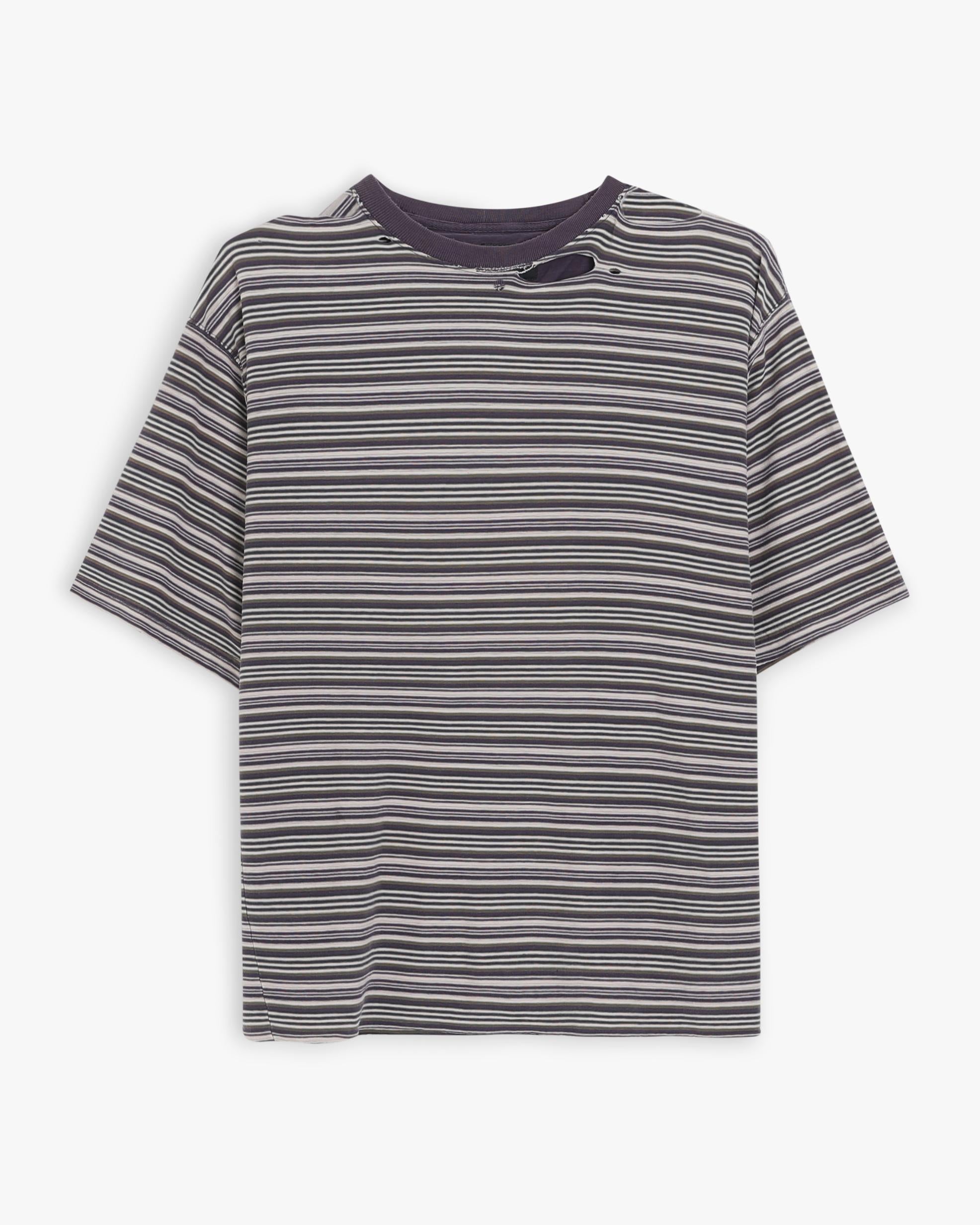 Thrashed Striped Ringer T-Shirt (L)