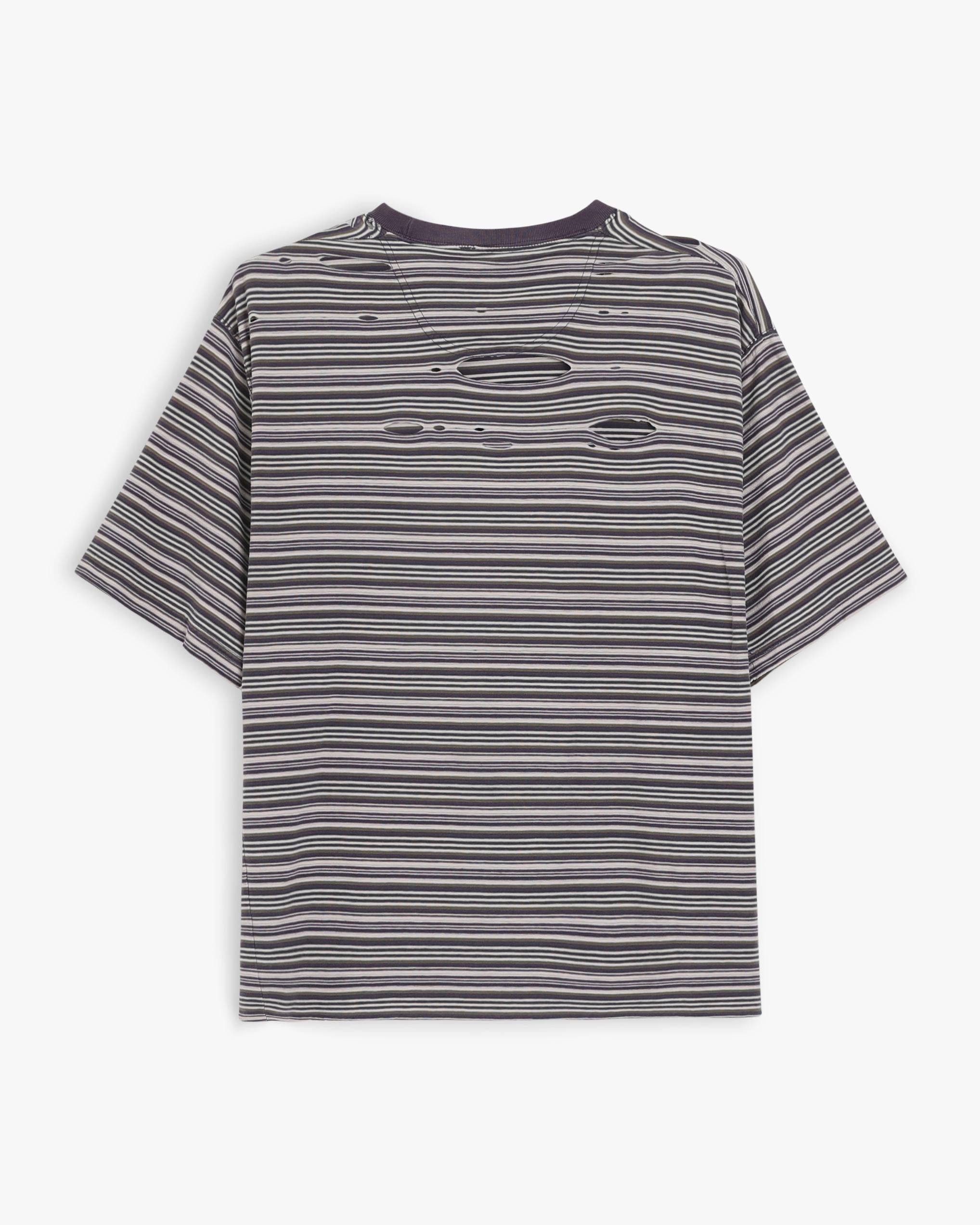 Thrashed Striped Ringer T-Shirt (L)