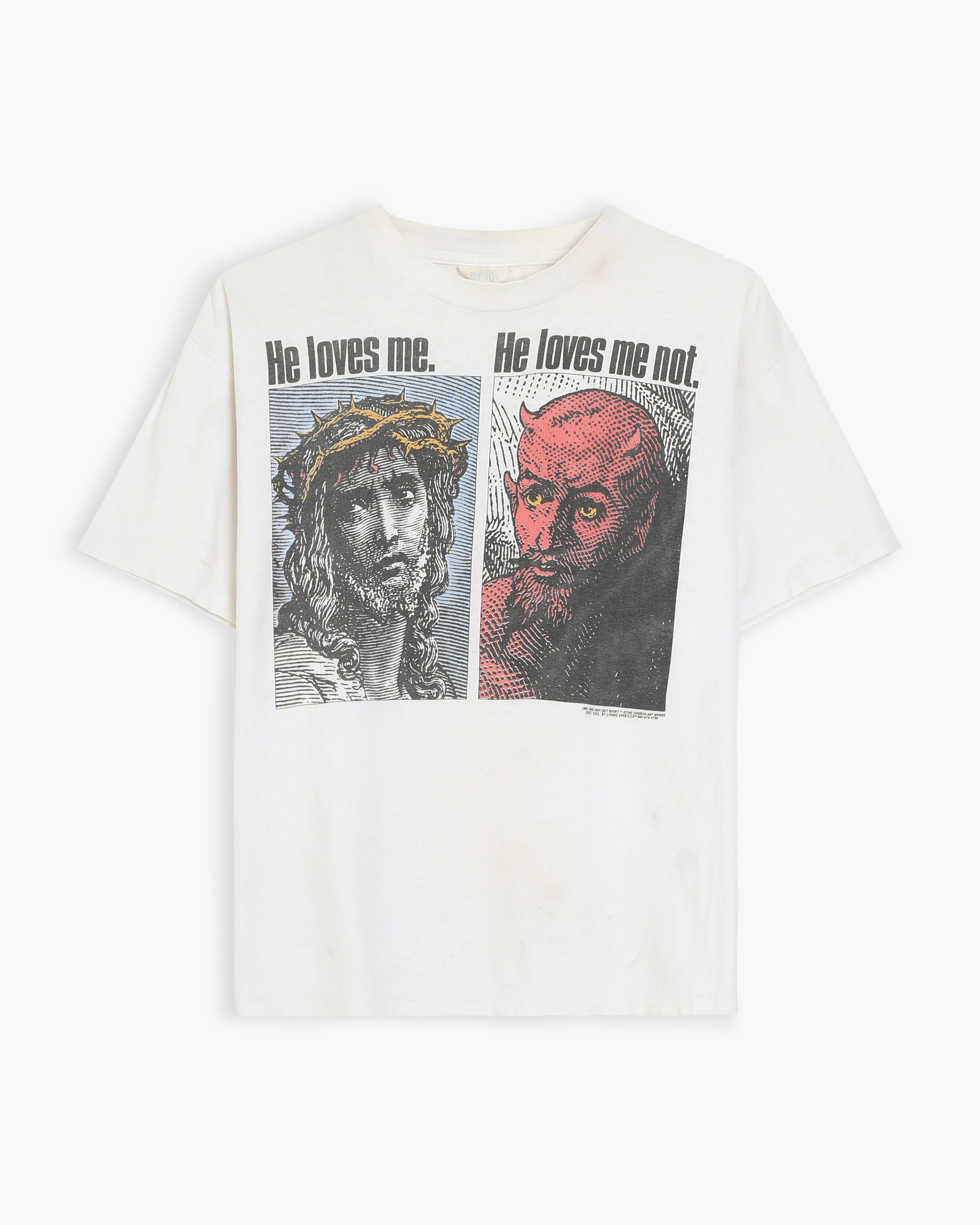 He Loves Me, He Loves Me Not Jesus T-Shirt (L)