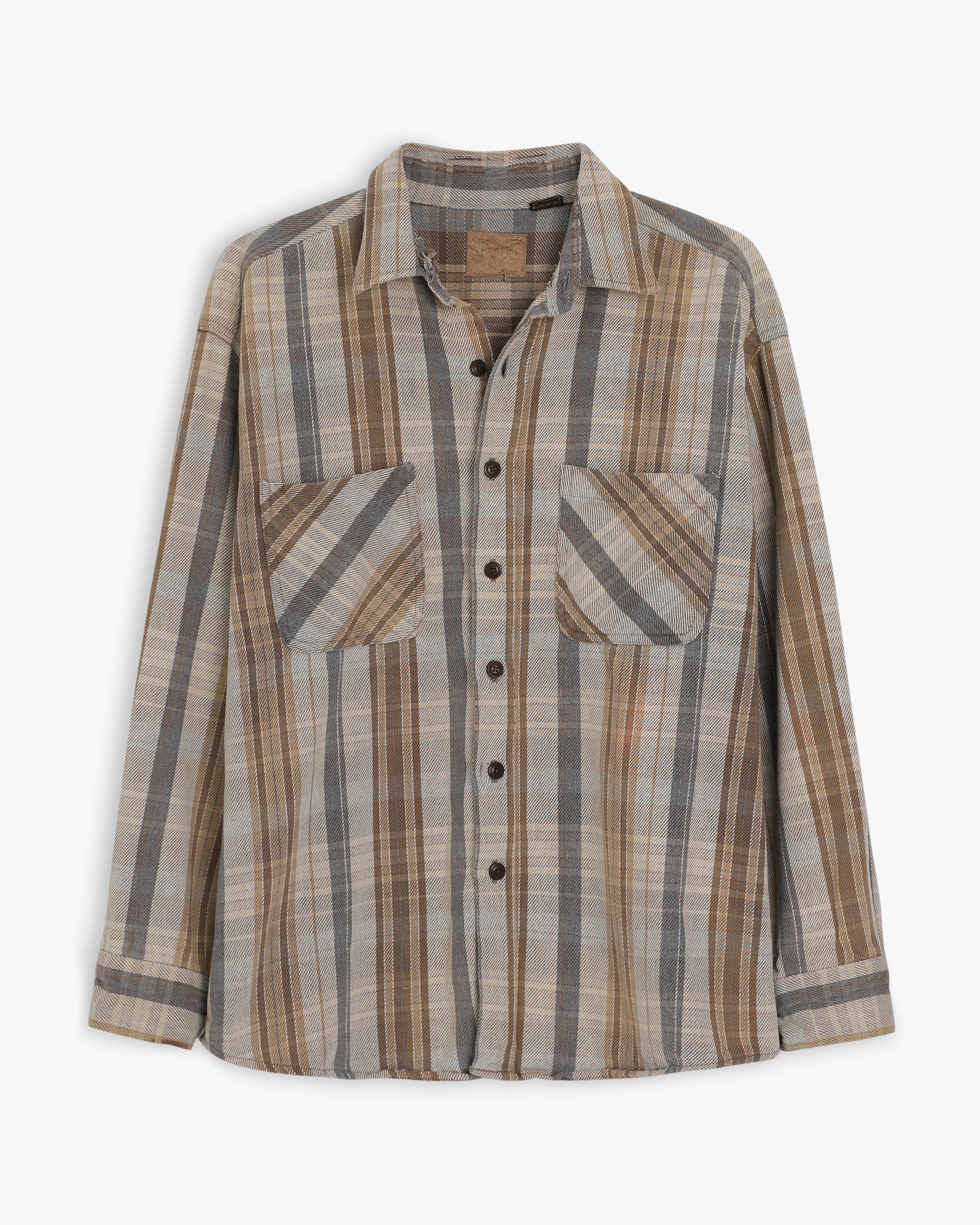 Earthy Plaid Heavy Flannel (XL)