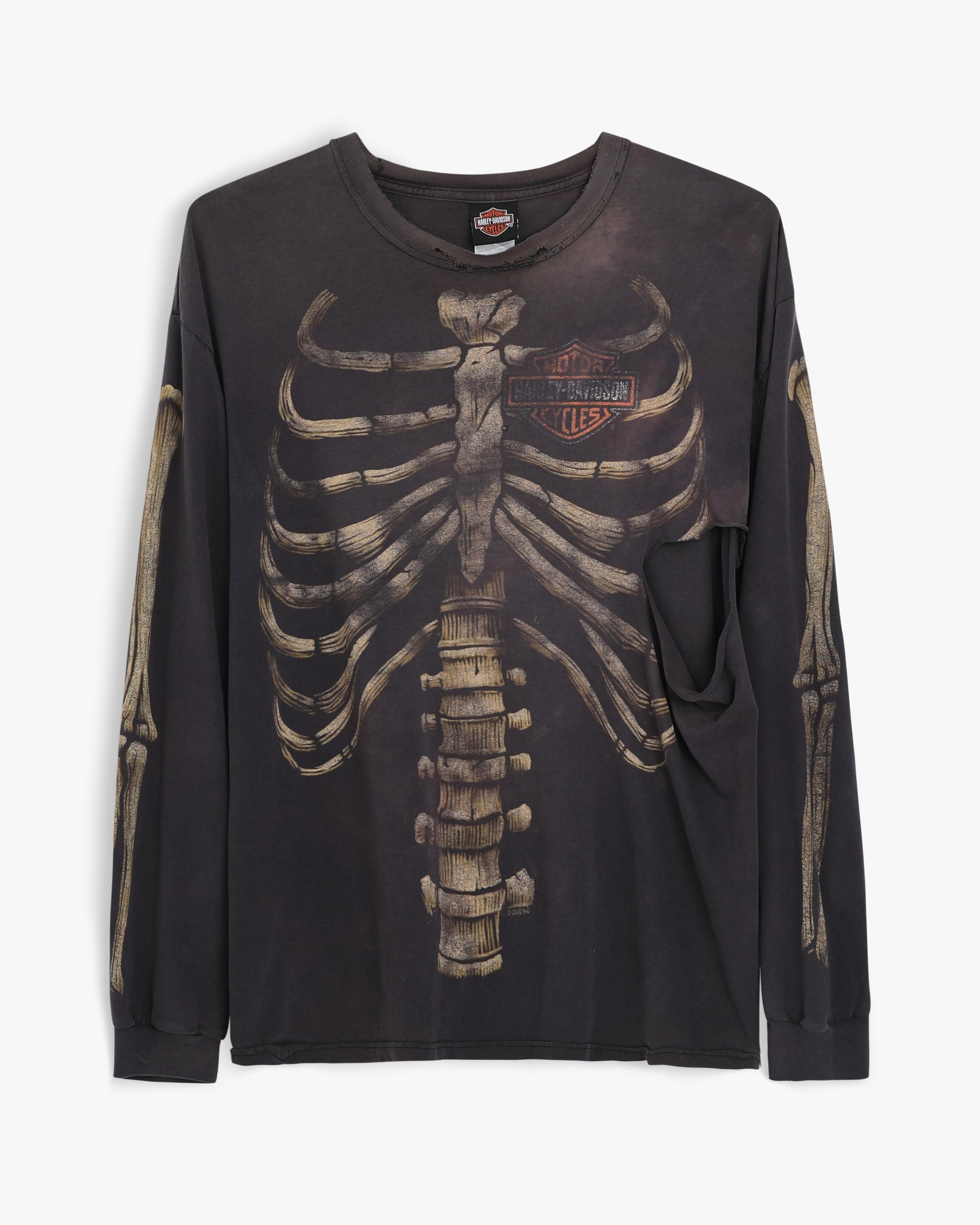 Thrashed Harley Skeleton Longsleeve (XL)