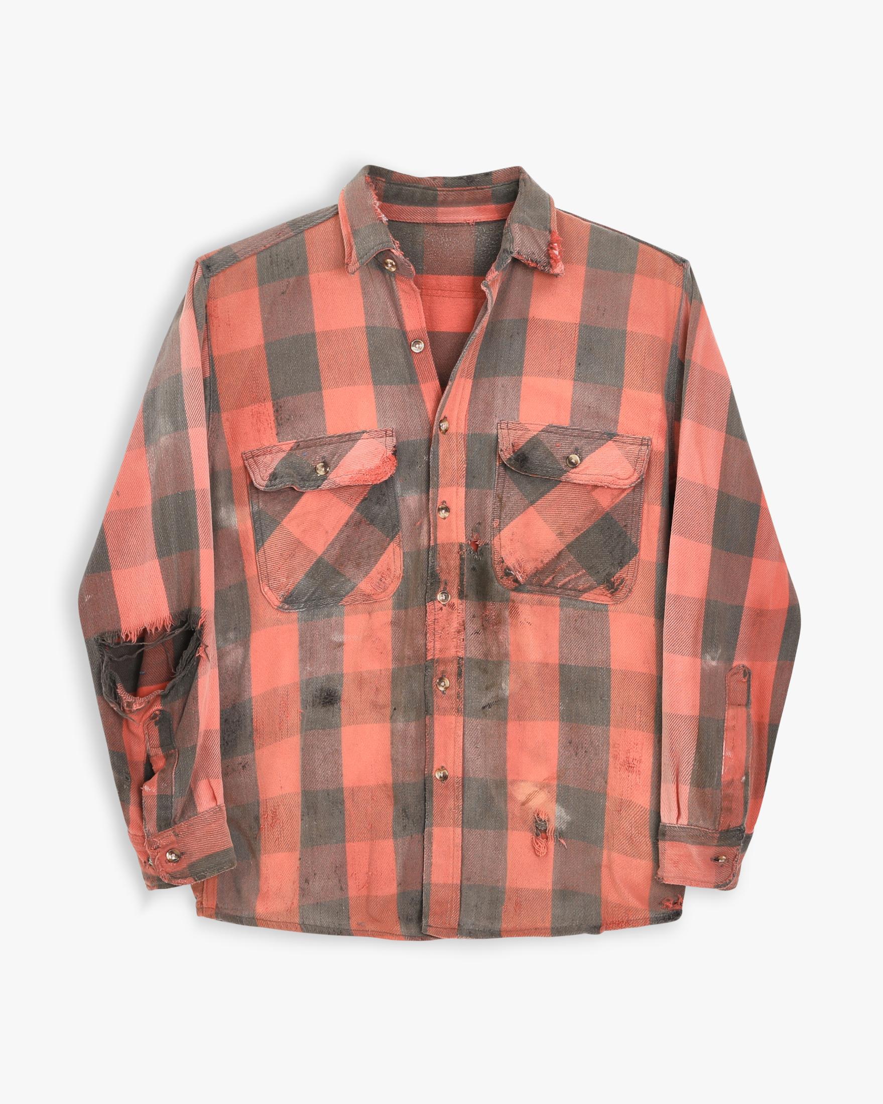 Thrashed Buffalo Check Plaid Flannel (L)
