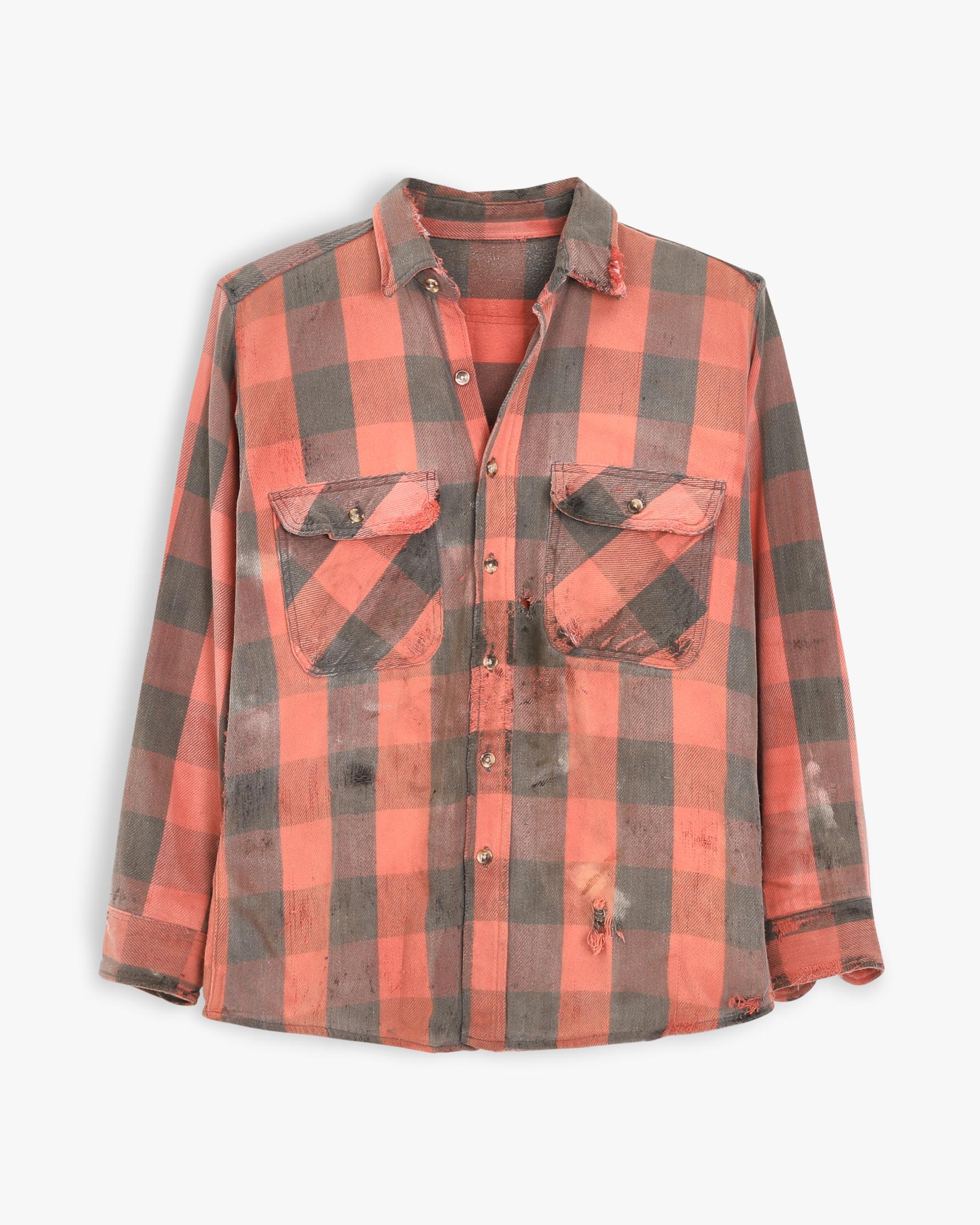 Thrashed Buffalo Check Plaid Flannel (L)